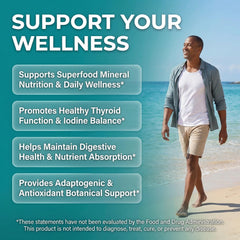 Clean Nutra sea moss capsules closeup highlights convenient, capsule-based minerals