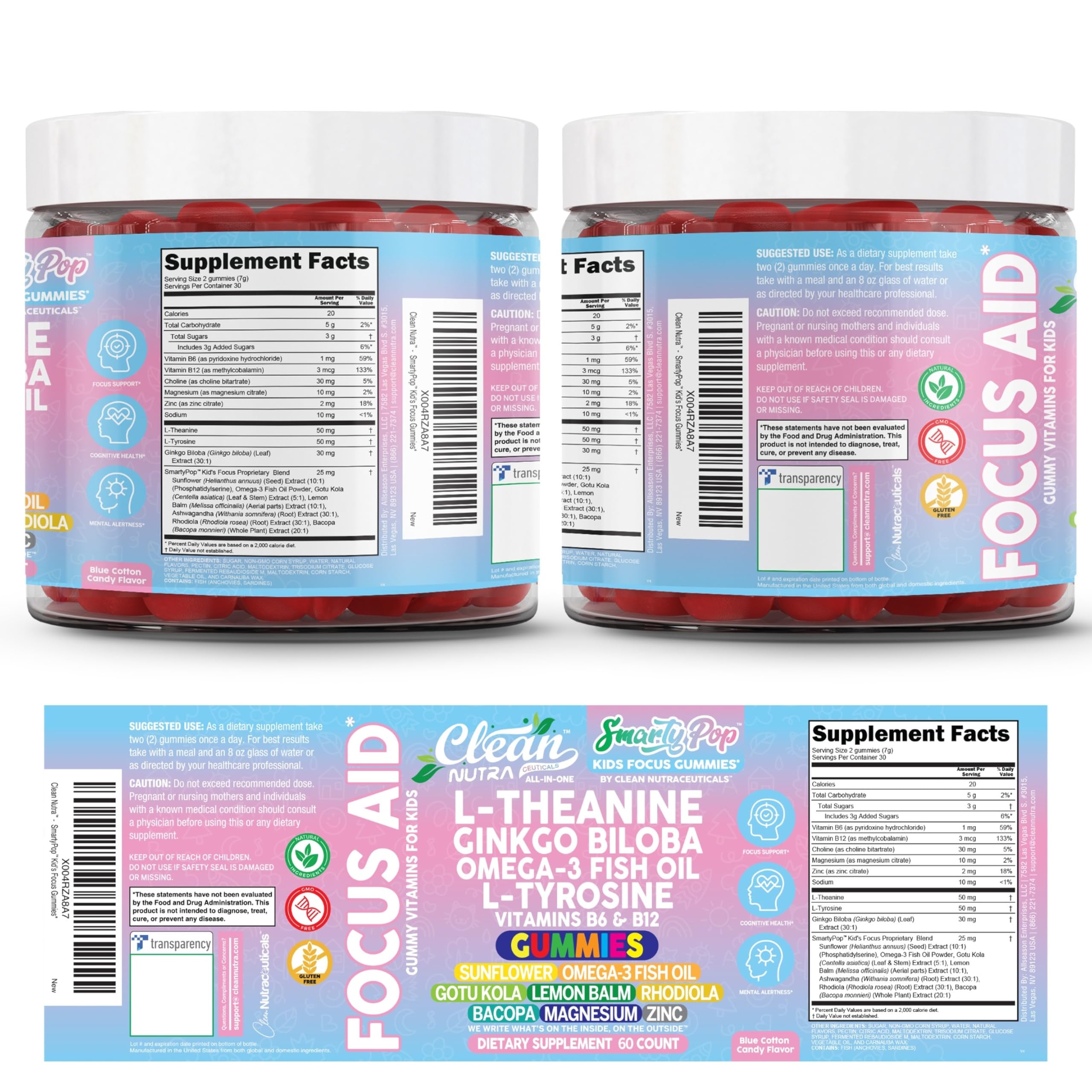 Clean Nutra SmartyPop made in USA seal ensures quality and safety