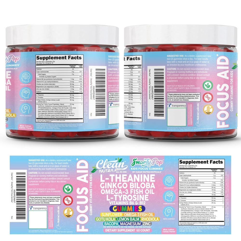 Clean Nutra SmartyPop made in USA seal ensures quality and safety