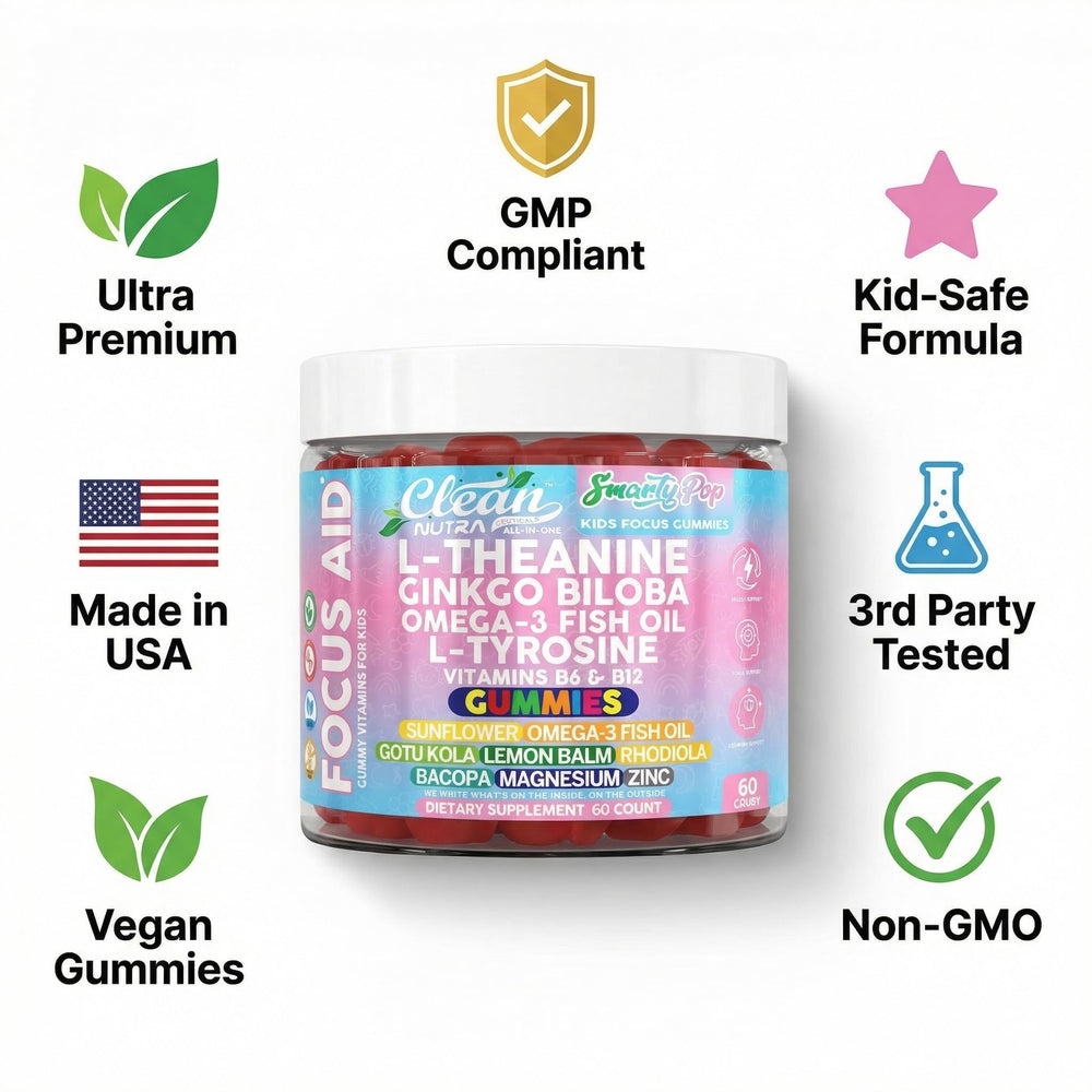 Clean Nutra SmartyPop vegan-friendly certification badge on bottle