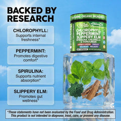 Clean Nutra spirulina-chlorella capsules highlighting green superfood blend.