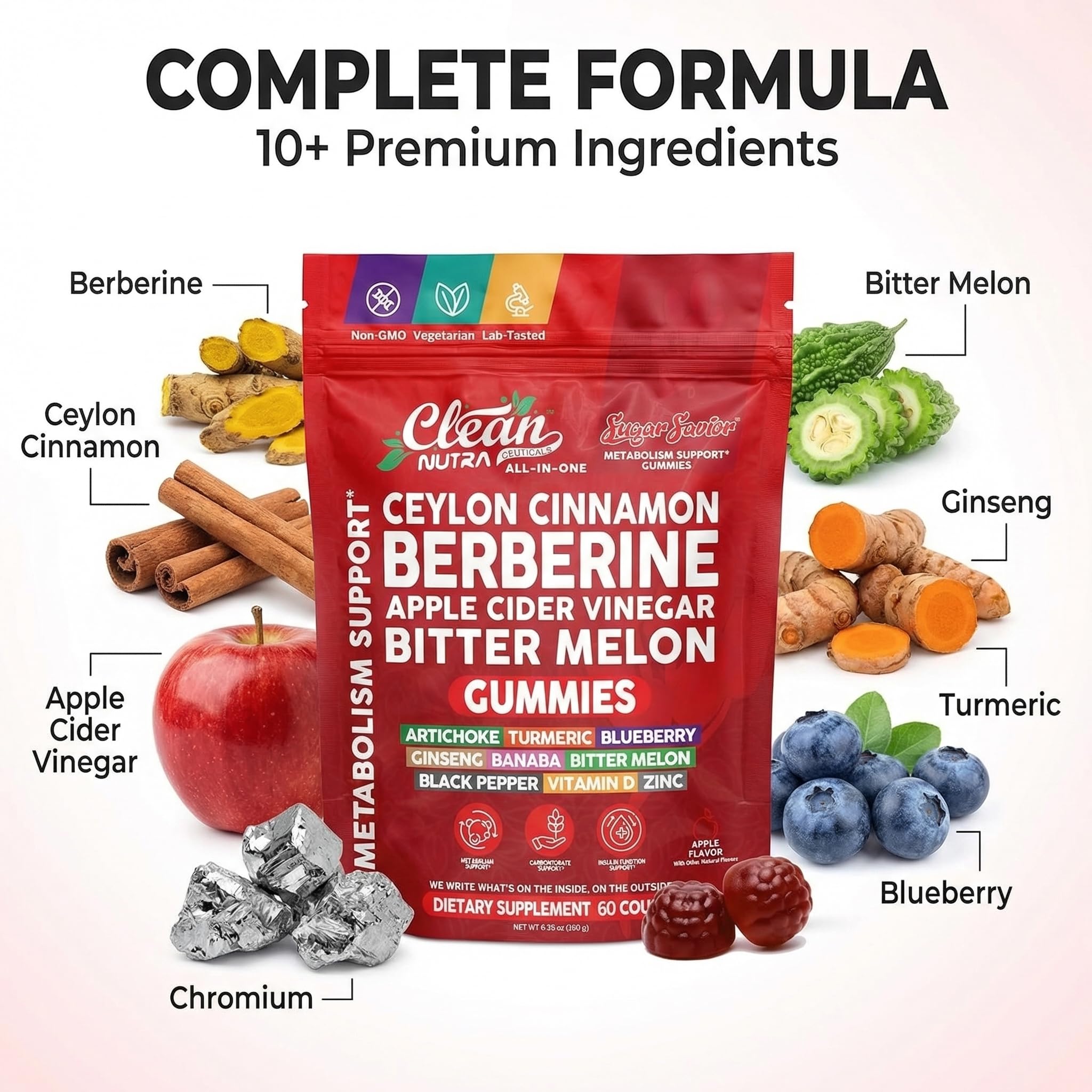Clean Nutra Sugar Savior turmeric gummies provide vibrant flavor for daily wellness routines.