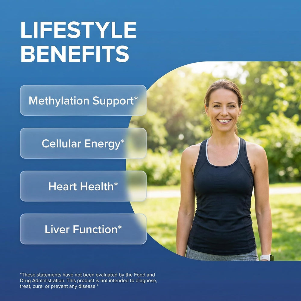 Clean Nutra TMG capsules closeup showing easy two-capsule dose