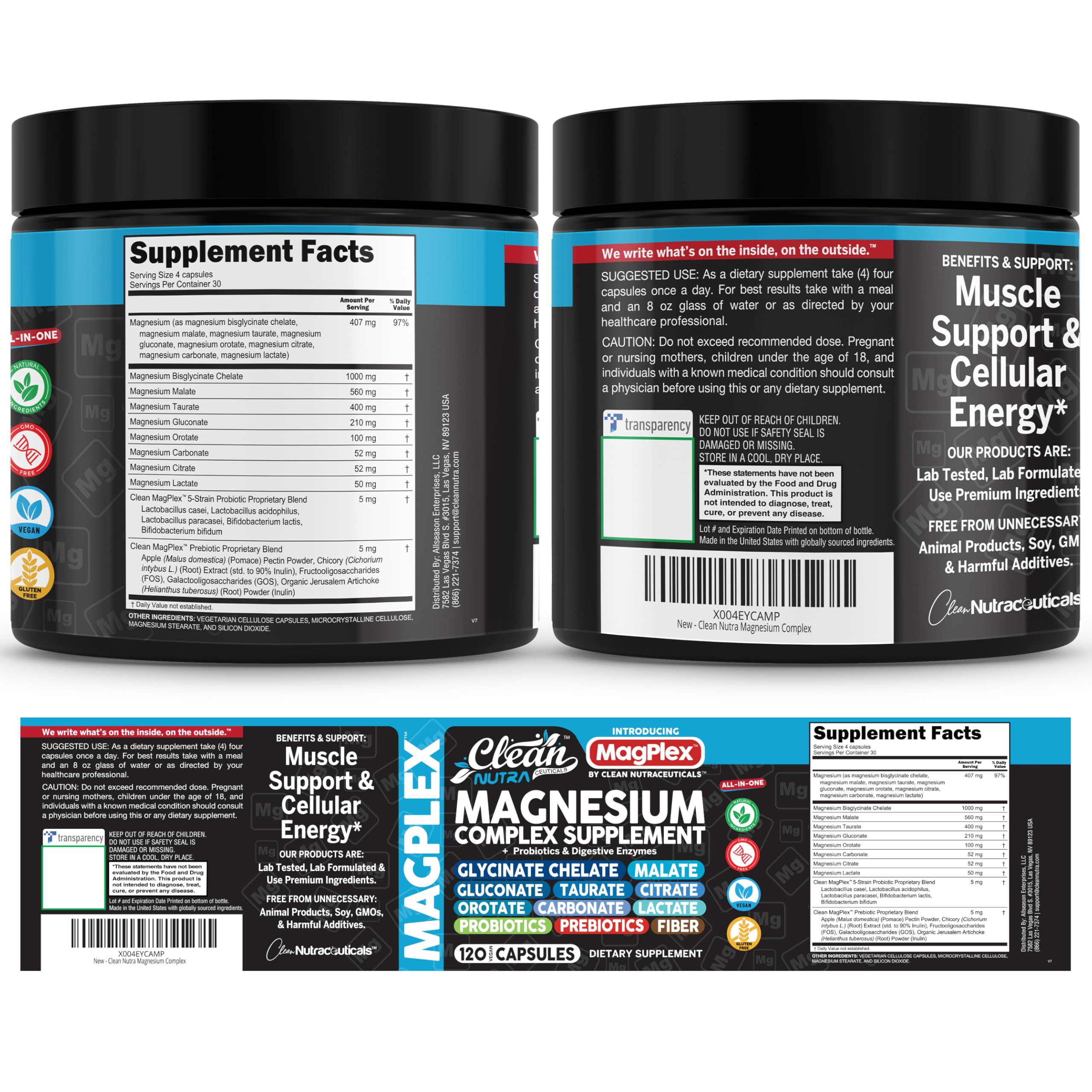 Clean Nutraceuticals 8in1 lifestyle scene shows simple daily magnesium routine.