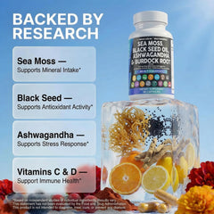 Clean Nutraceuticals ashwagandha turmeric capsules for calm energy and body balance.