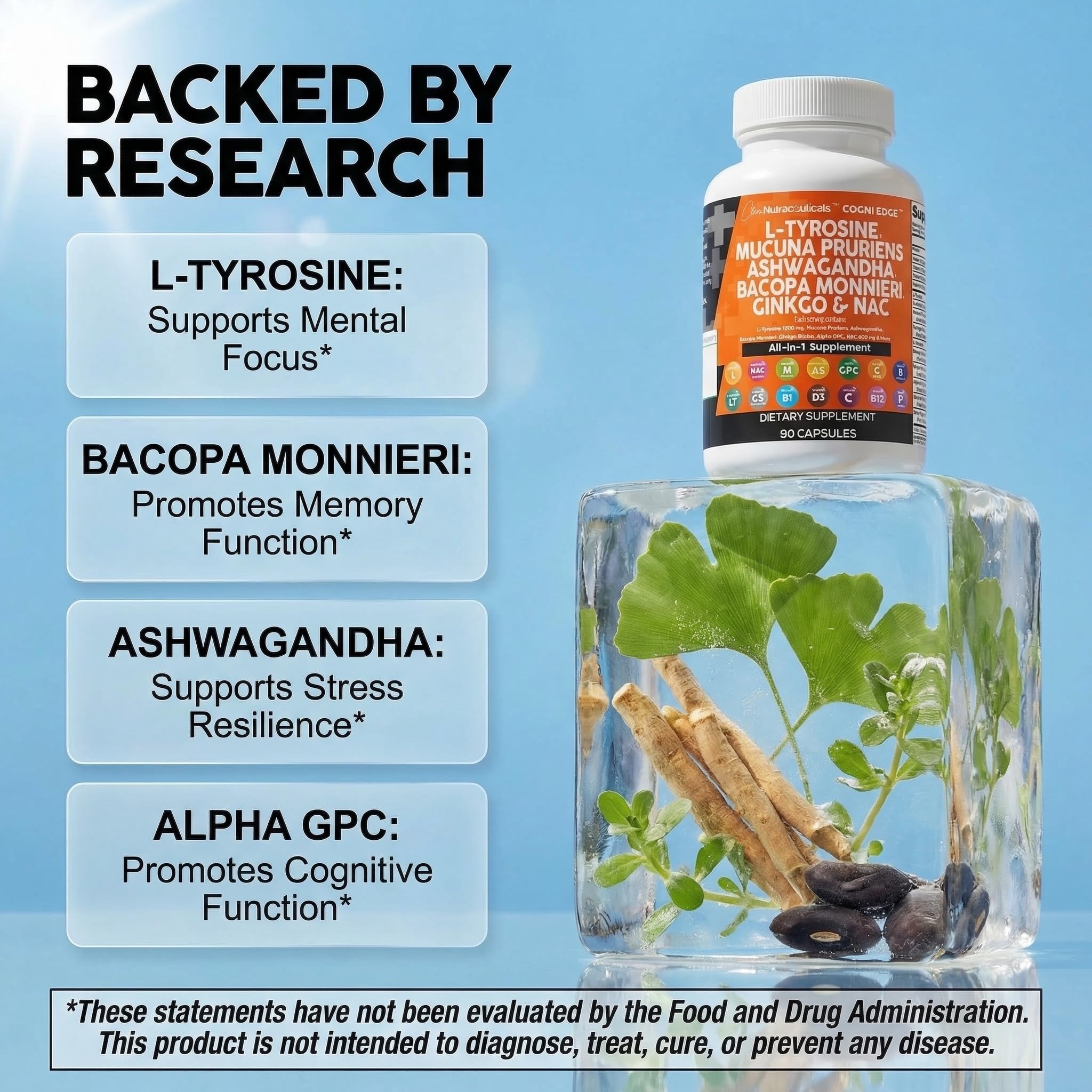 Clean Nutraceuticals bacopa monnieri powder for cognitive support