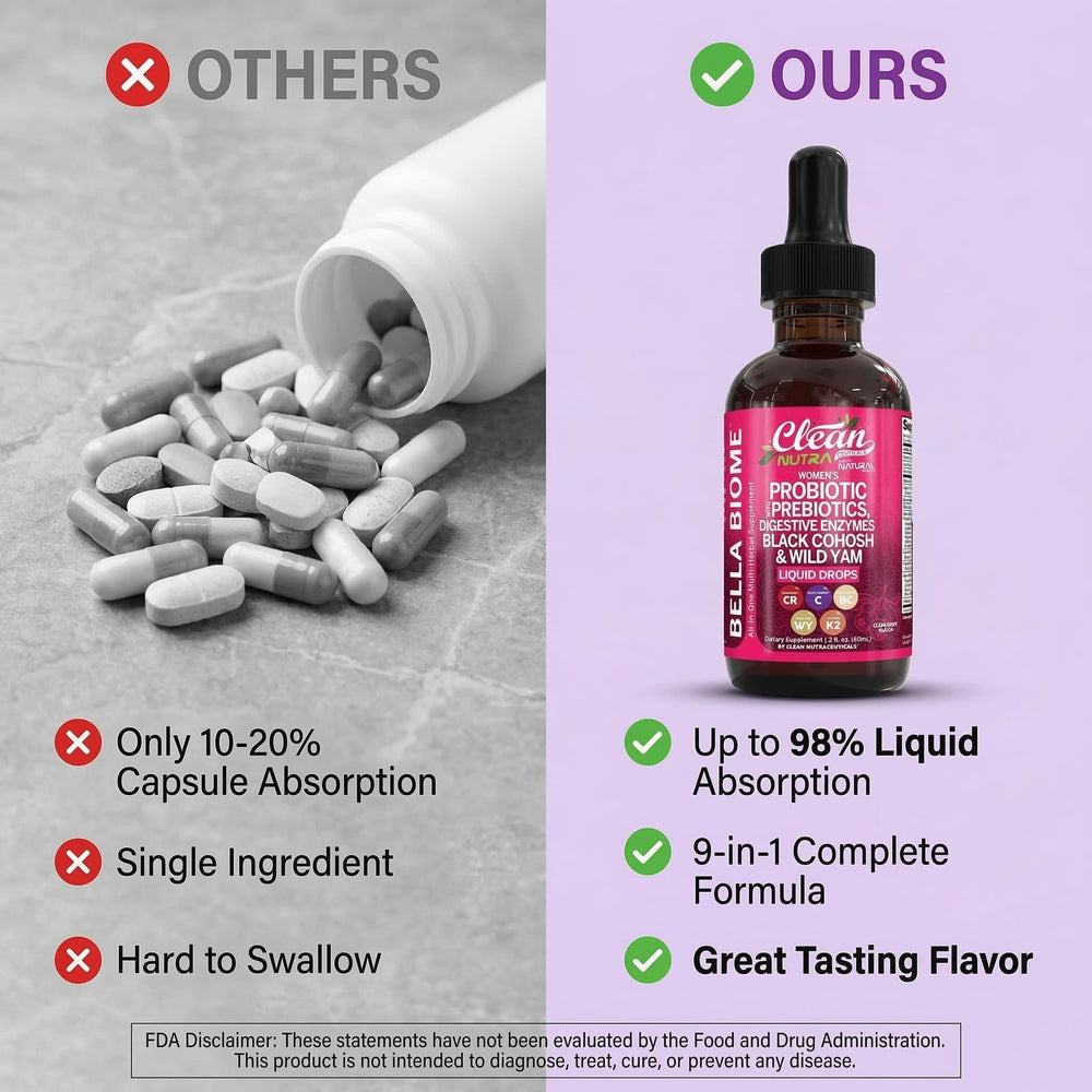 Bella Biotics skin health support with vitamin D3 and K2.