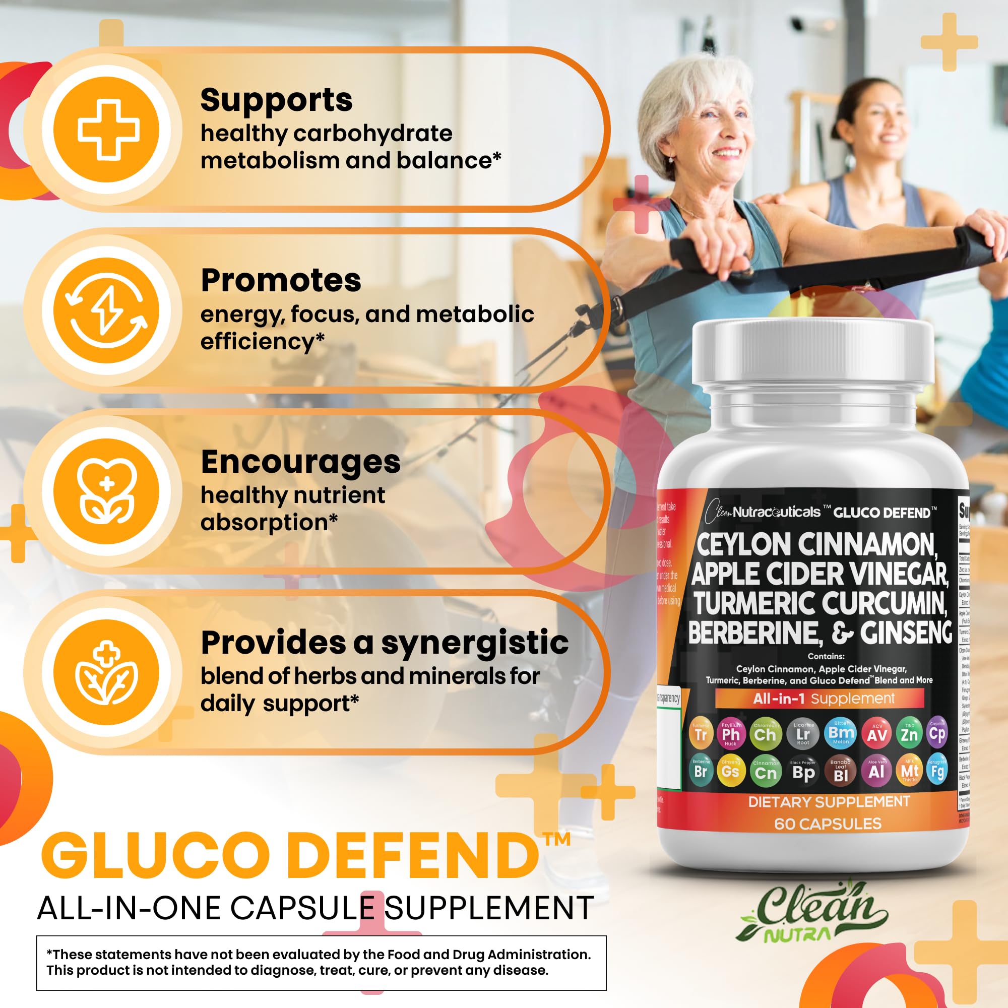 Clean Nutraceuticals Gluco Defend berberine capsules close-up