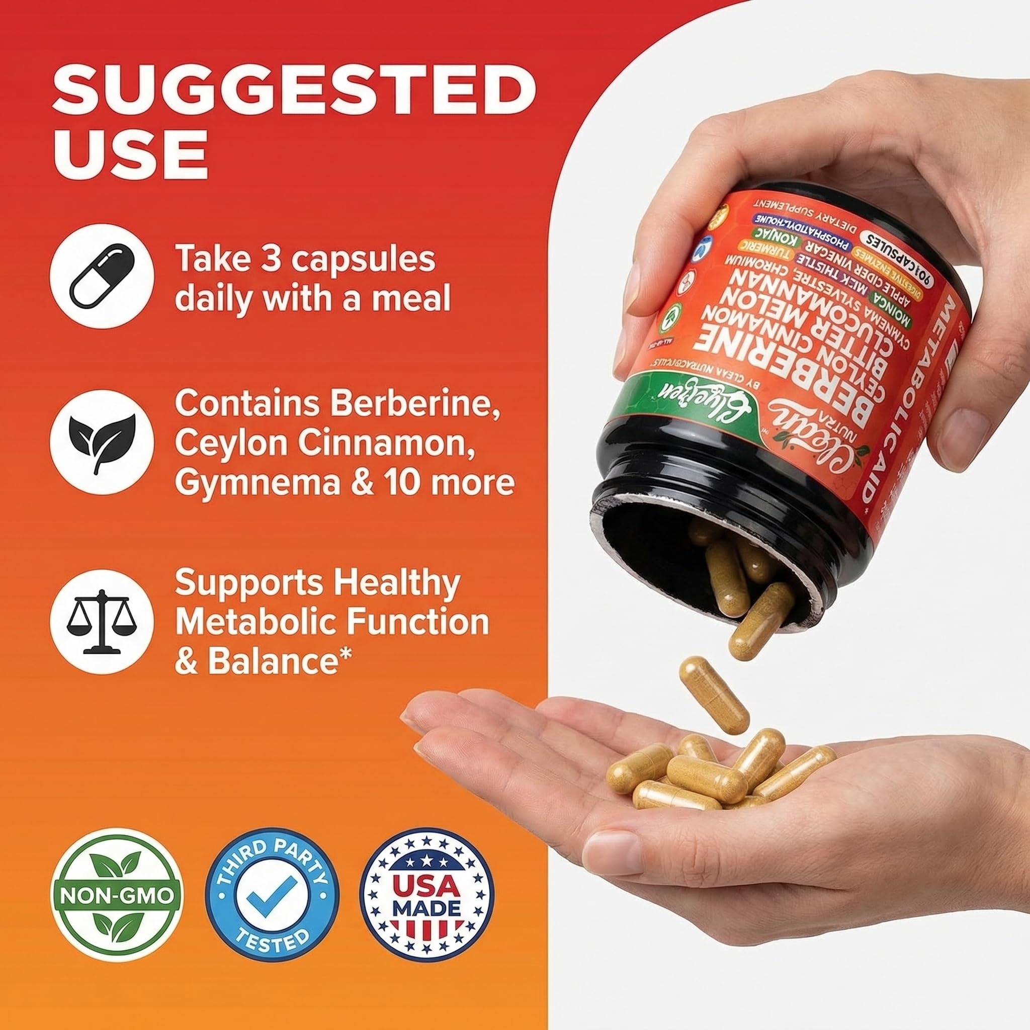 Clean Nutraceuticals bottle on kitchen counter suggesting daily routine.