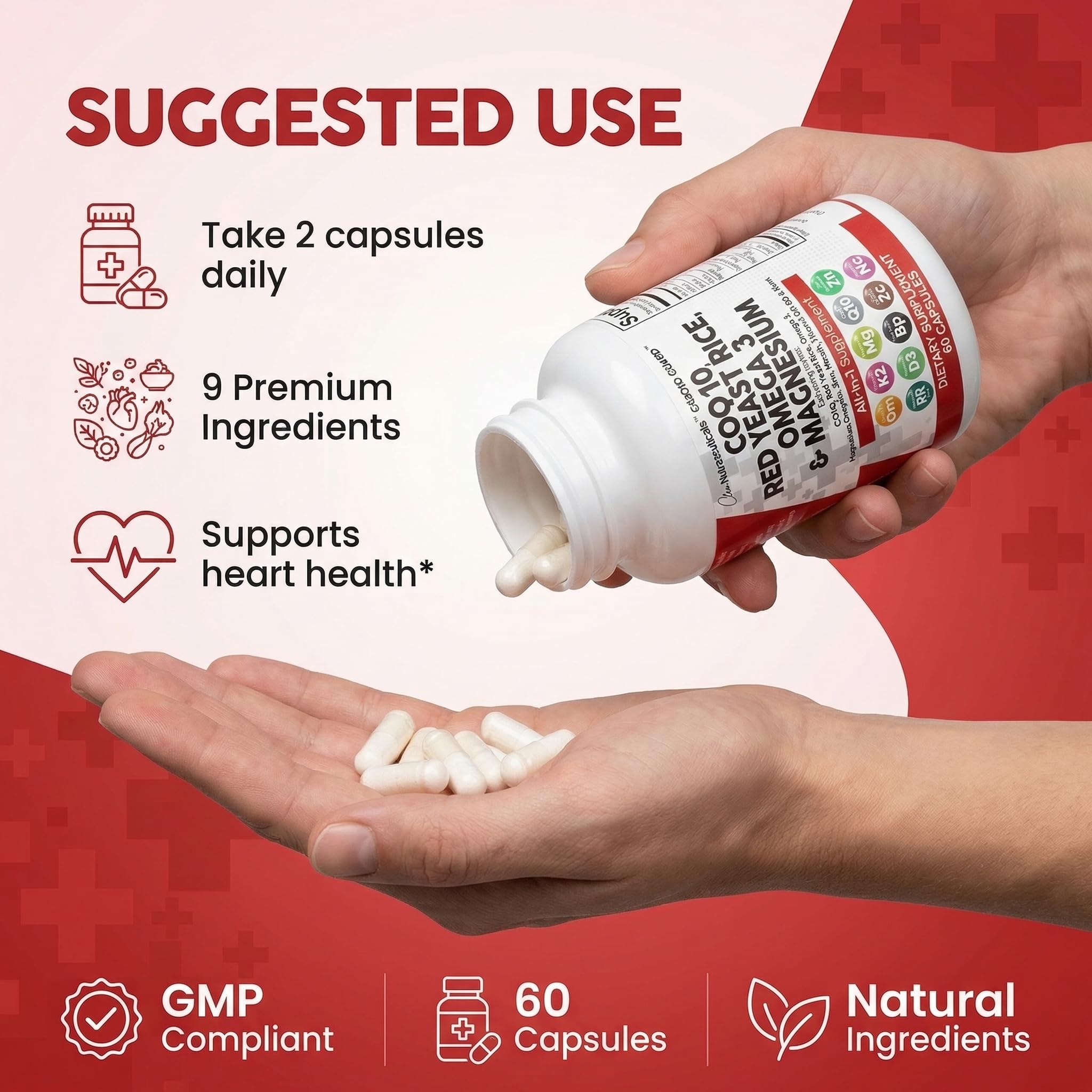 Vitamin and mineral blend section featuring Vitamin K2, D3, and Niacin.