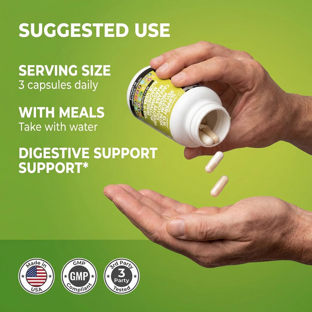 Clean Nutraceuticals cascara sagrada capsule visual hints on digestive regularity.