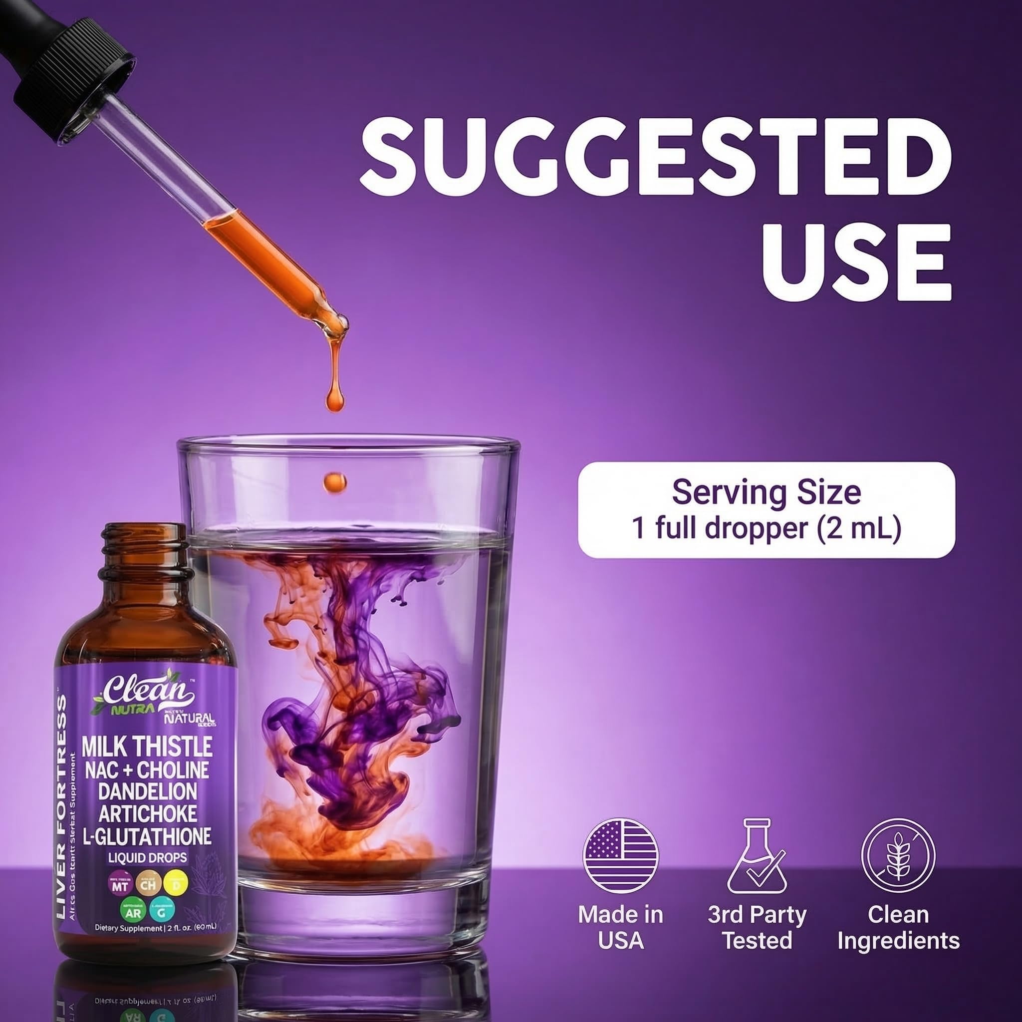 Clean Nutraceuticals chanca piedra liquid bottle for holistic support