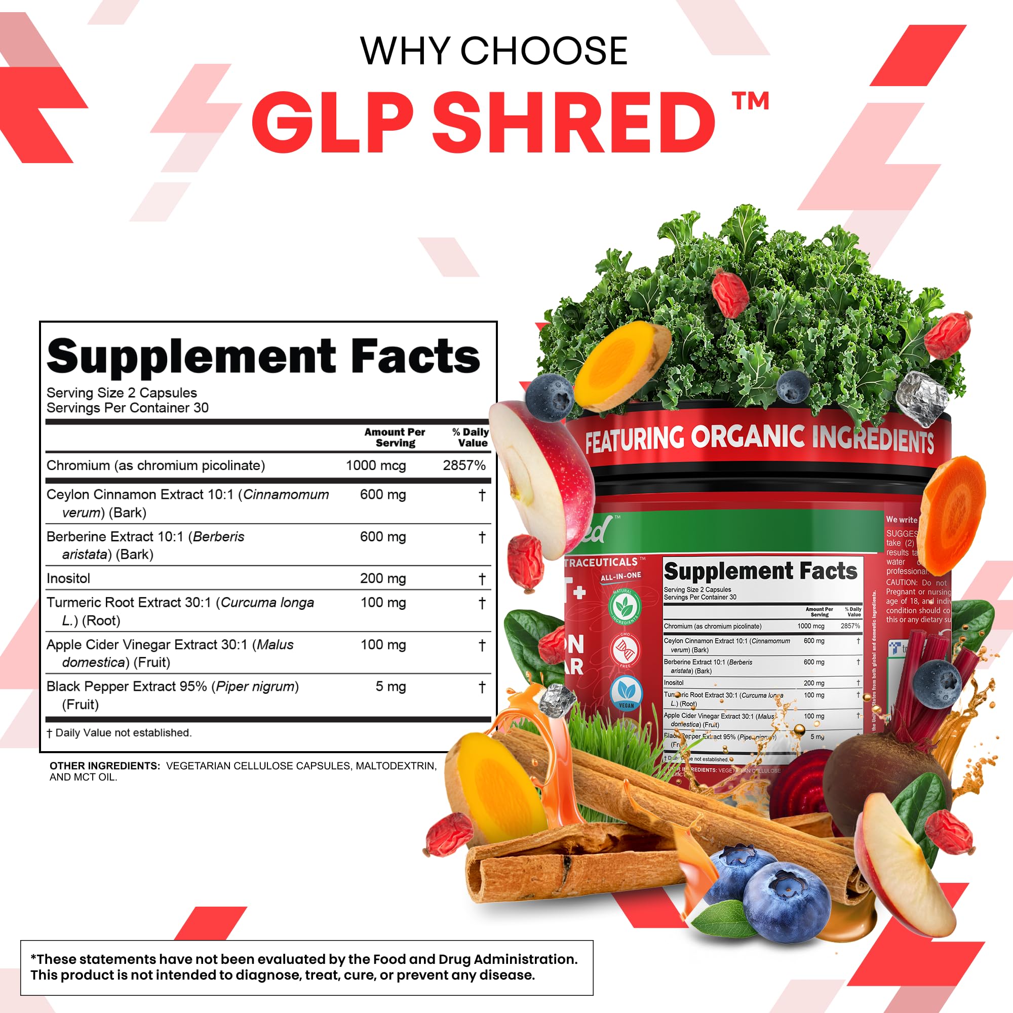 Chromium picolinate tablets with label for balanced nutrient use