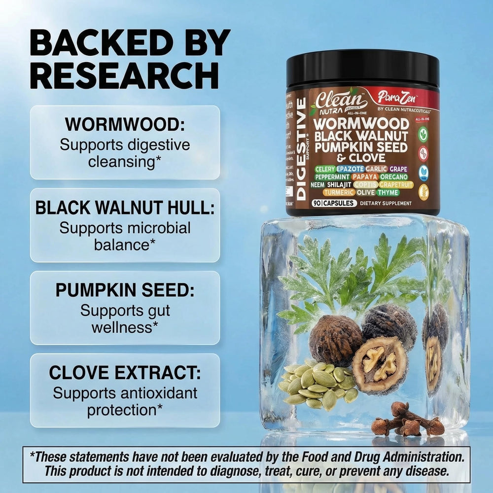 Clean Nutraceuticals clove bud jar presents antioxidant-rich spice detail.