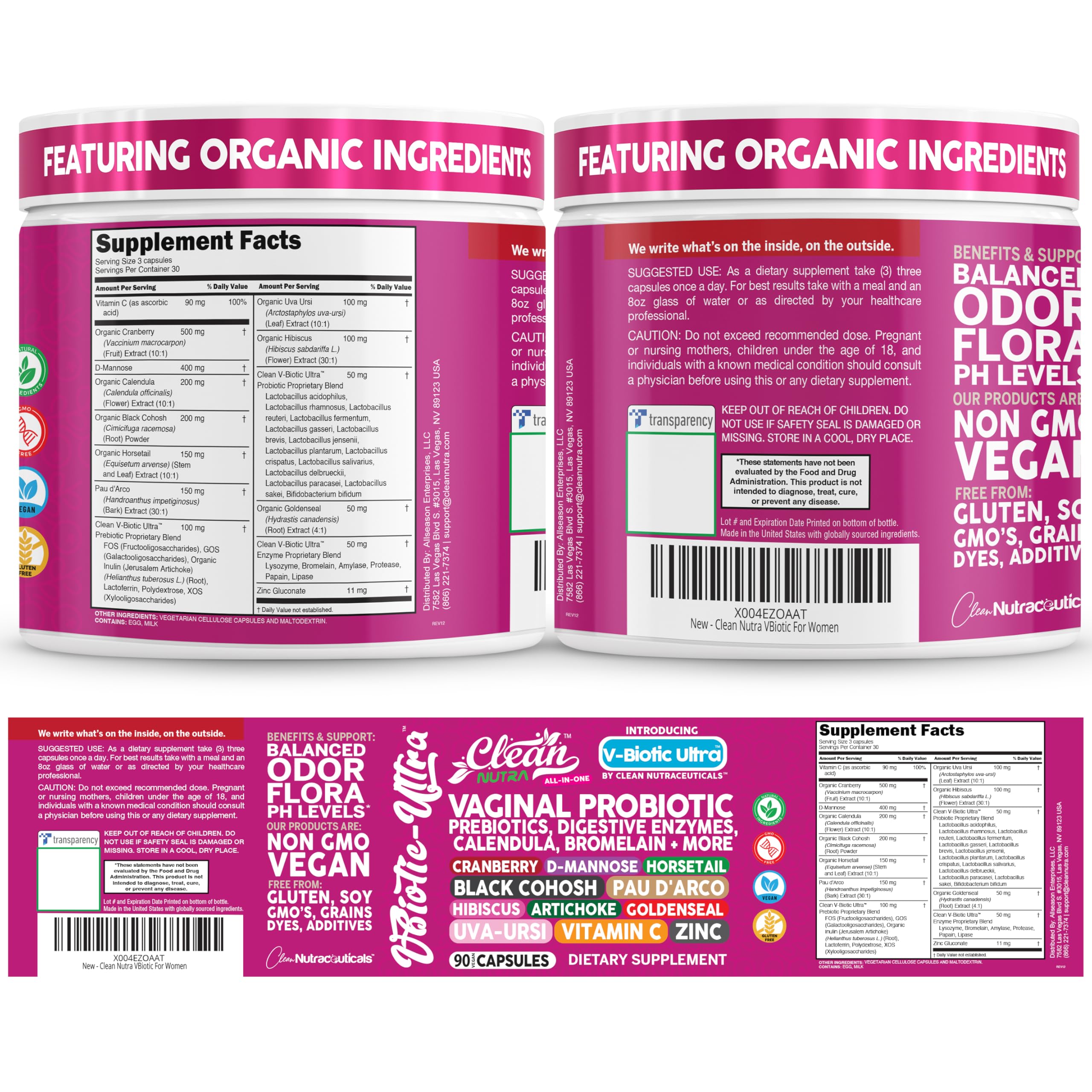 Clean Nutraceuticals Travel friendly daily bottle
