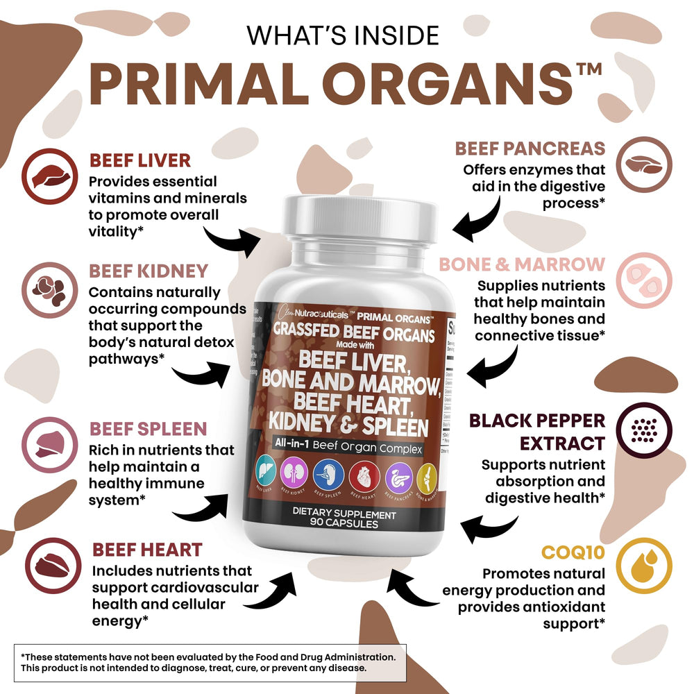 Clean Nutraceuticals desiccated beef liver capsules for convenient daily supplementation