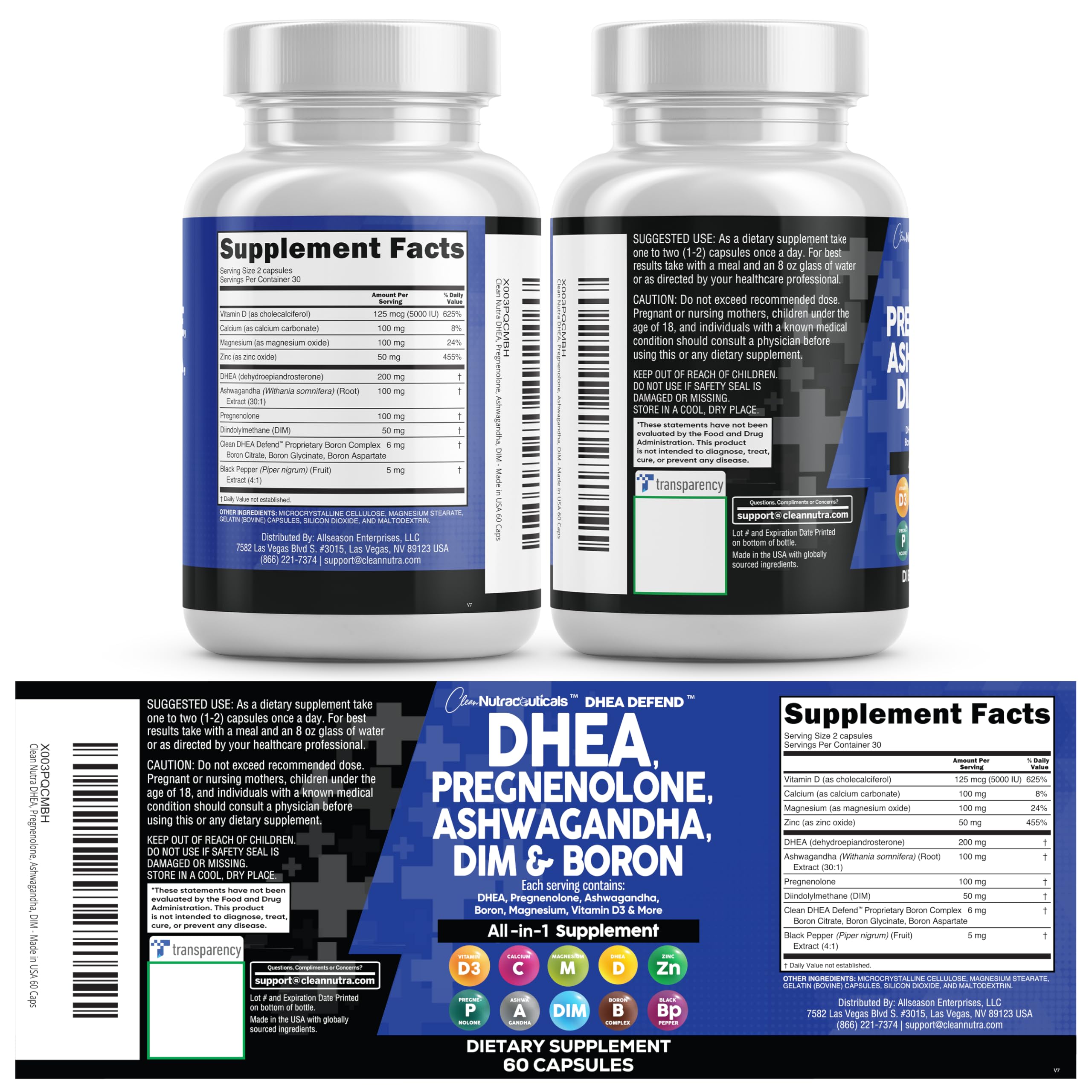 Clean Nutraceuticals USA-made bottle-pack conveys trusted hormone support essentials