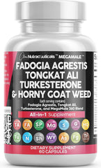 Clean Nutraceuticals bottle front with fadogia agrestis and tongkat ali for daily wellness.