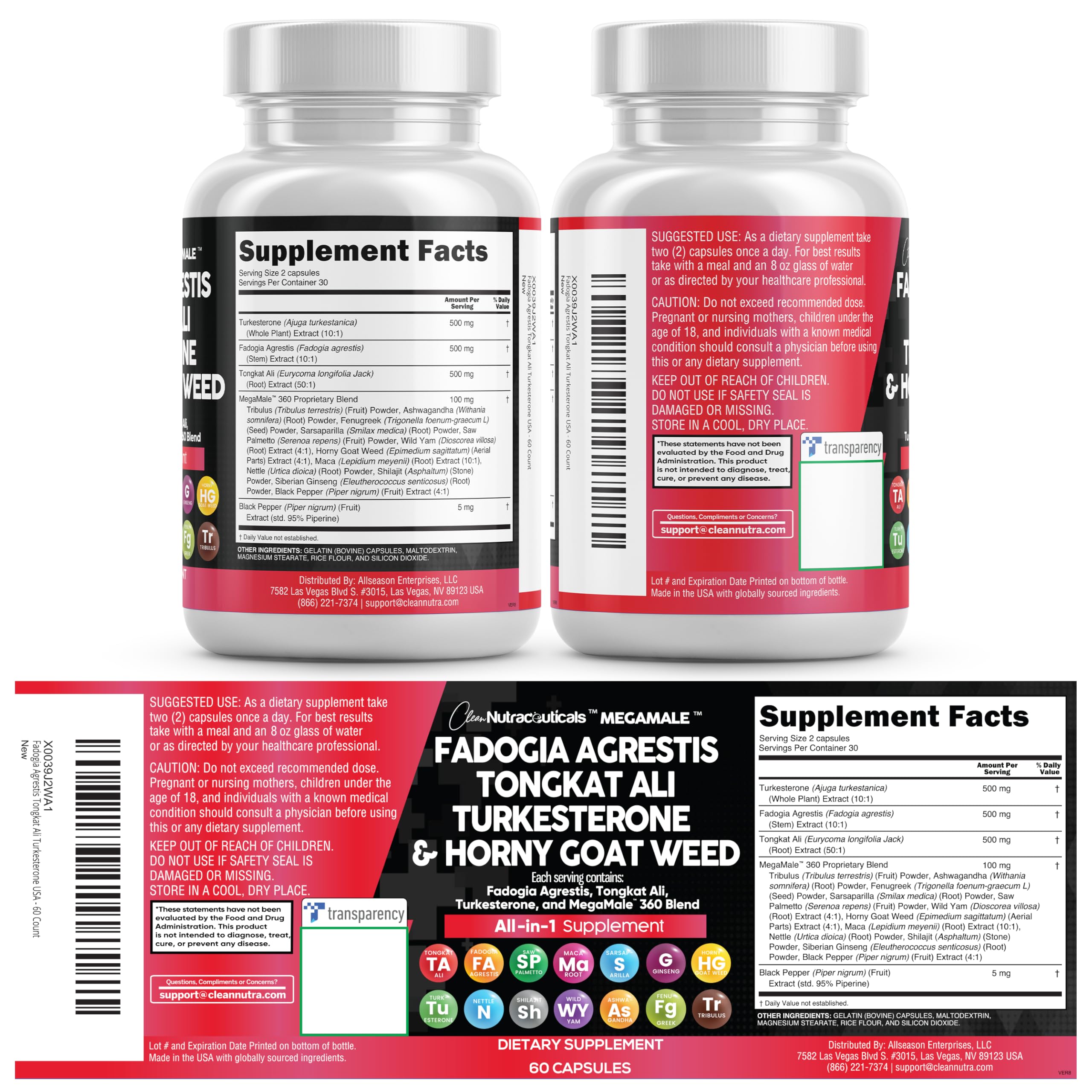 Clean Nutraceuticals fenugreek seeds in bottle highlight plant-based ingredients.