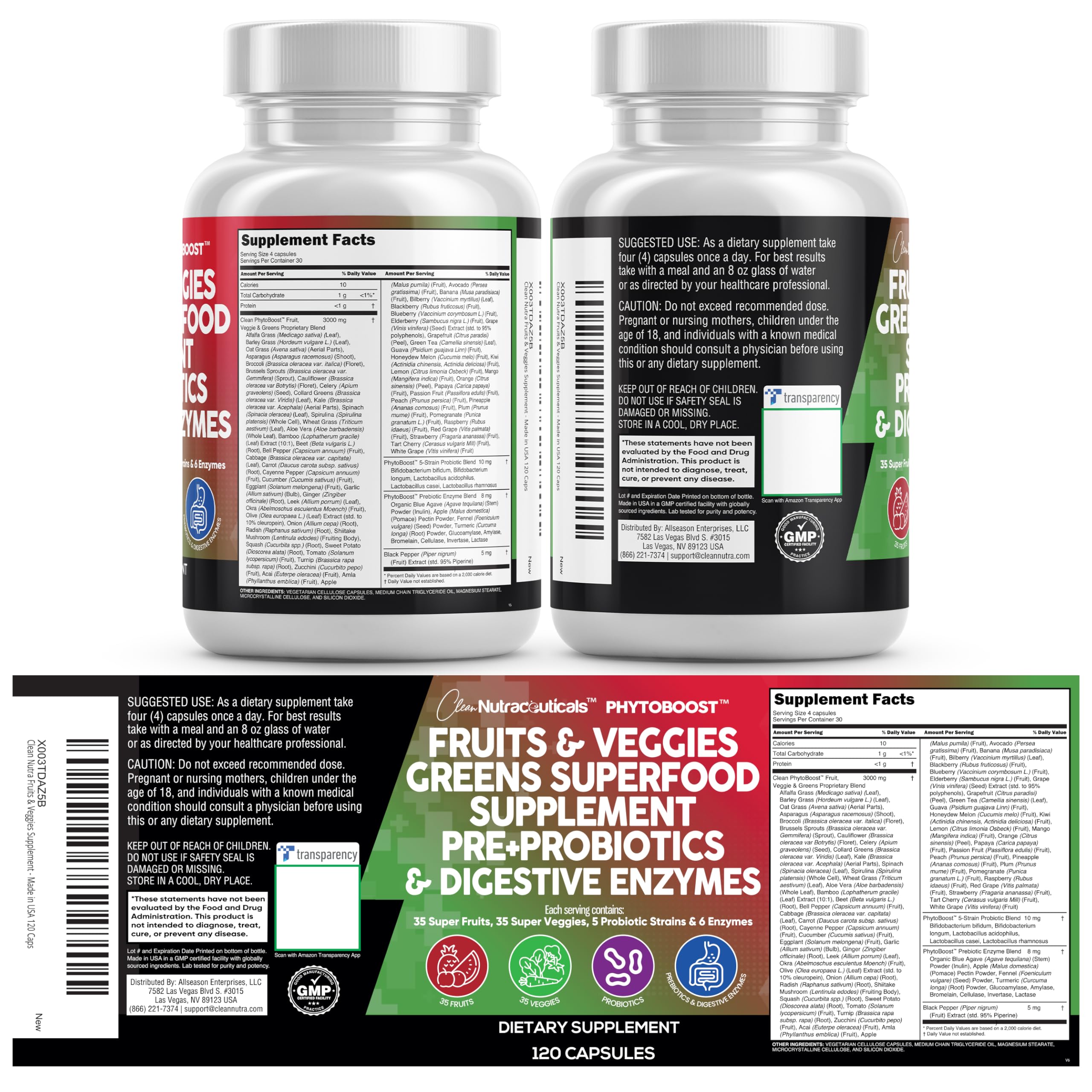 Clean Nutraceuticals Reds & Greens ready for daily use in smoothie or water
