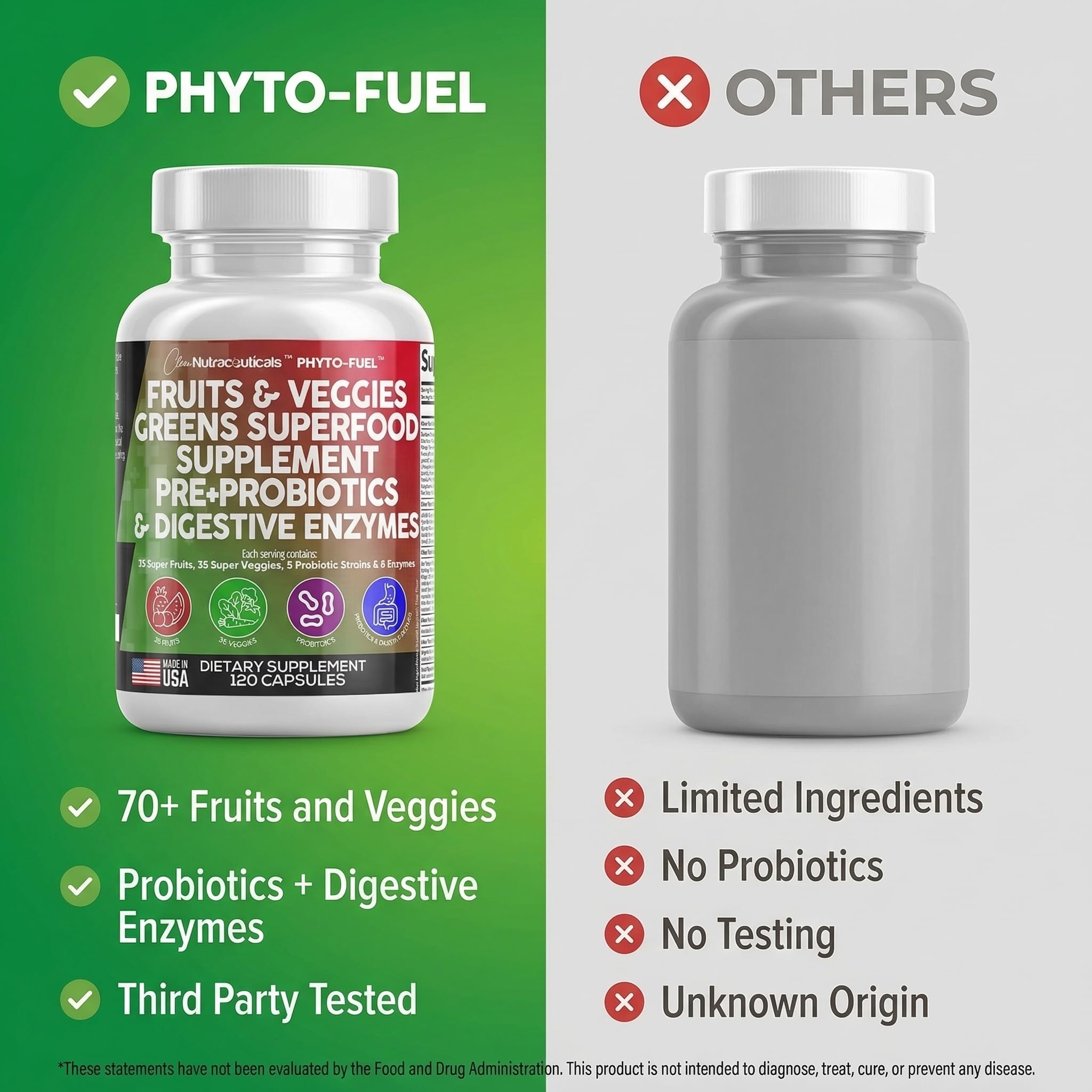 Clean Nutraceuticals USA-made badge on bottle for trusted quality