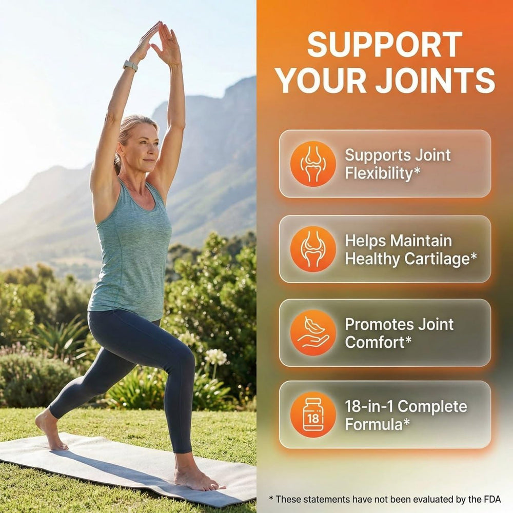 Clean Nutraceuticals glucosamine-chondroitin-msm bottle shot highlighting comprehensive joint complex