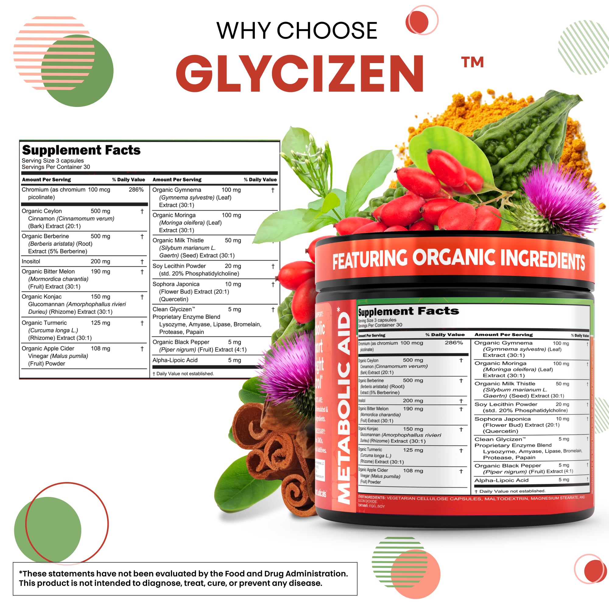 Ingredient label close-up showing allergen-conscious formula from Clean Nutraceuticals.