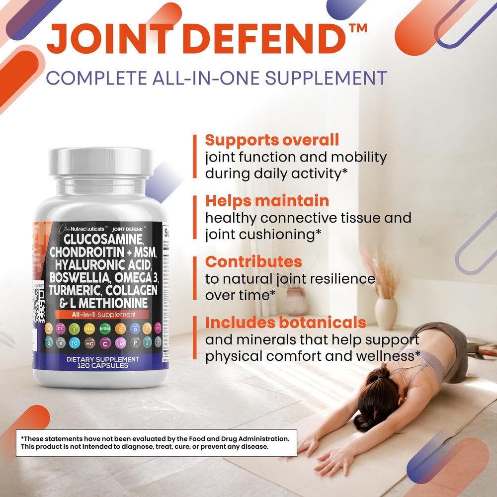 Active use: person performing a stretch with Joint Defend daily