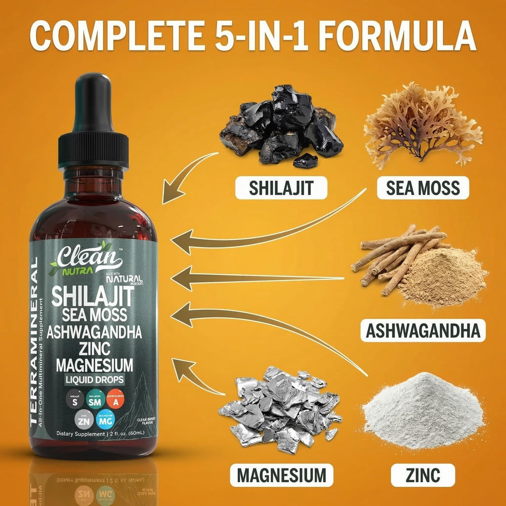 Clean Nutraceuticals Liquid vitamins drops label closeup for gluten-free formula