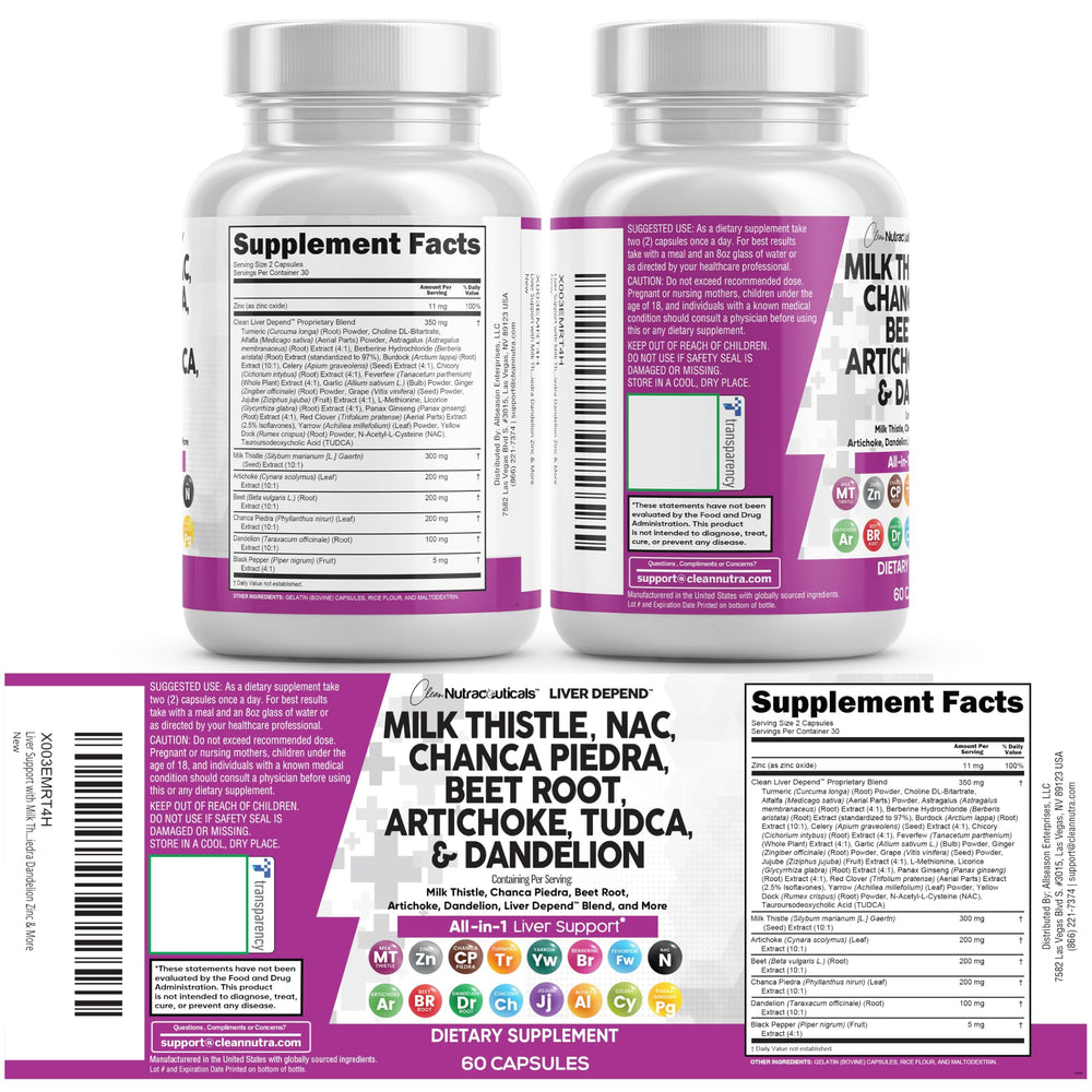Clean Nutraceuticals Liver Defend dandelion root powder detail.