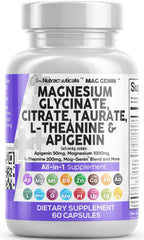 Clean Nutraceuticals Mag Genin bottle showing a comprehensive magnesium complex for daily wellness