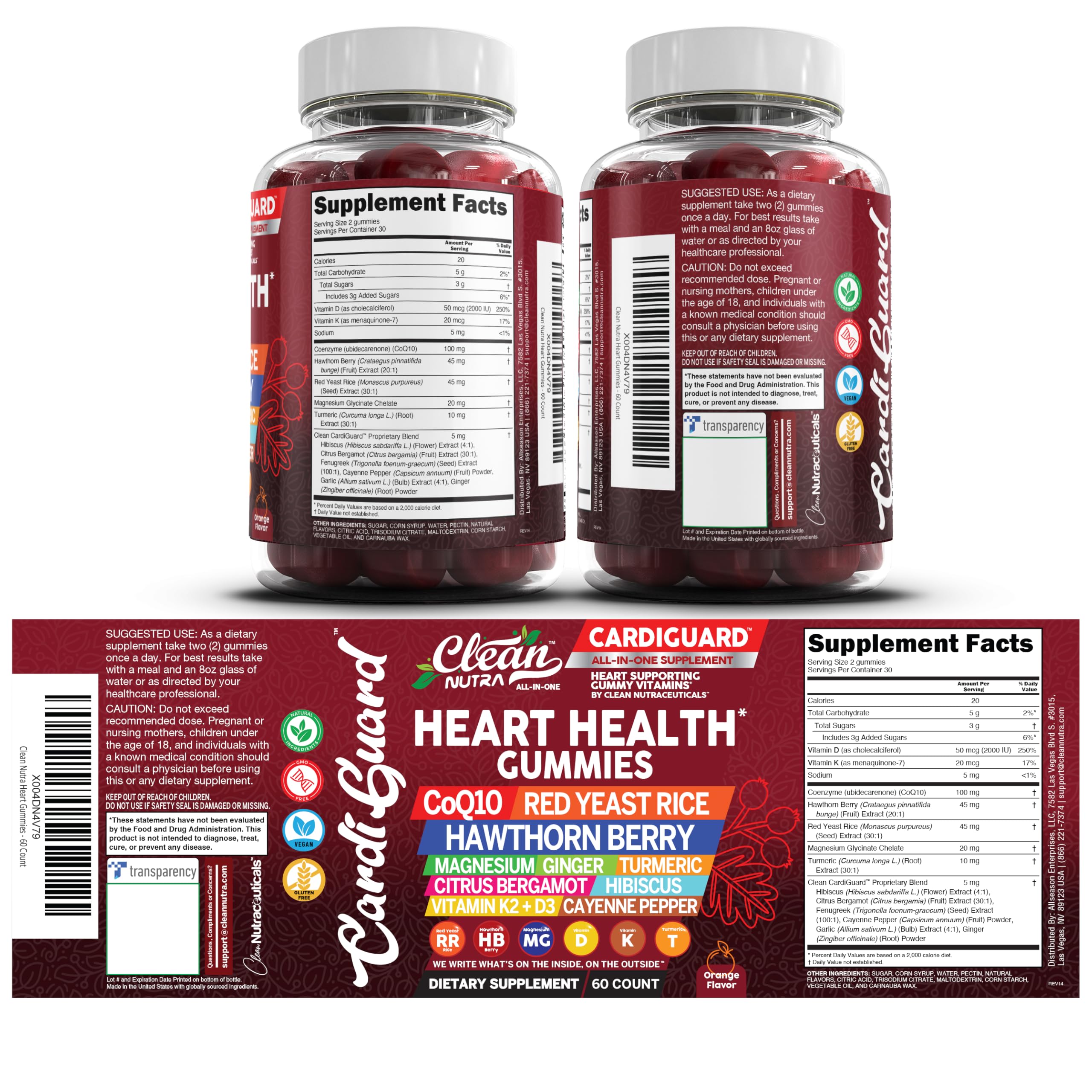 Clean Nutraceuticals magnesium glycinate D3 K2 gummies for daily mineral balance.