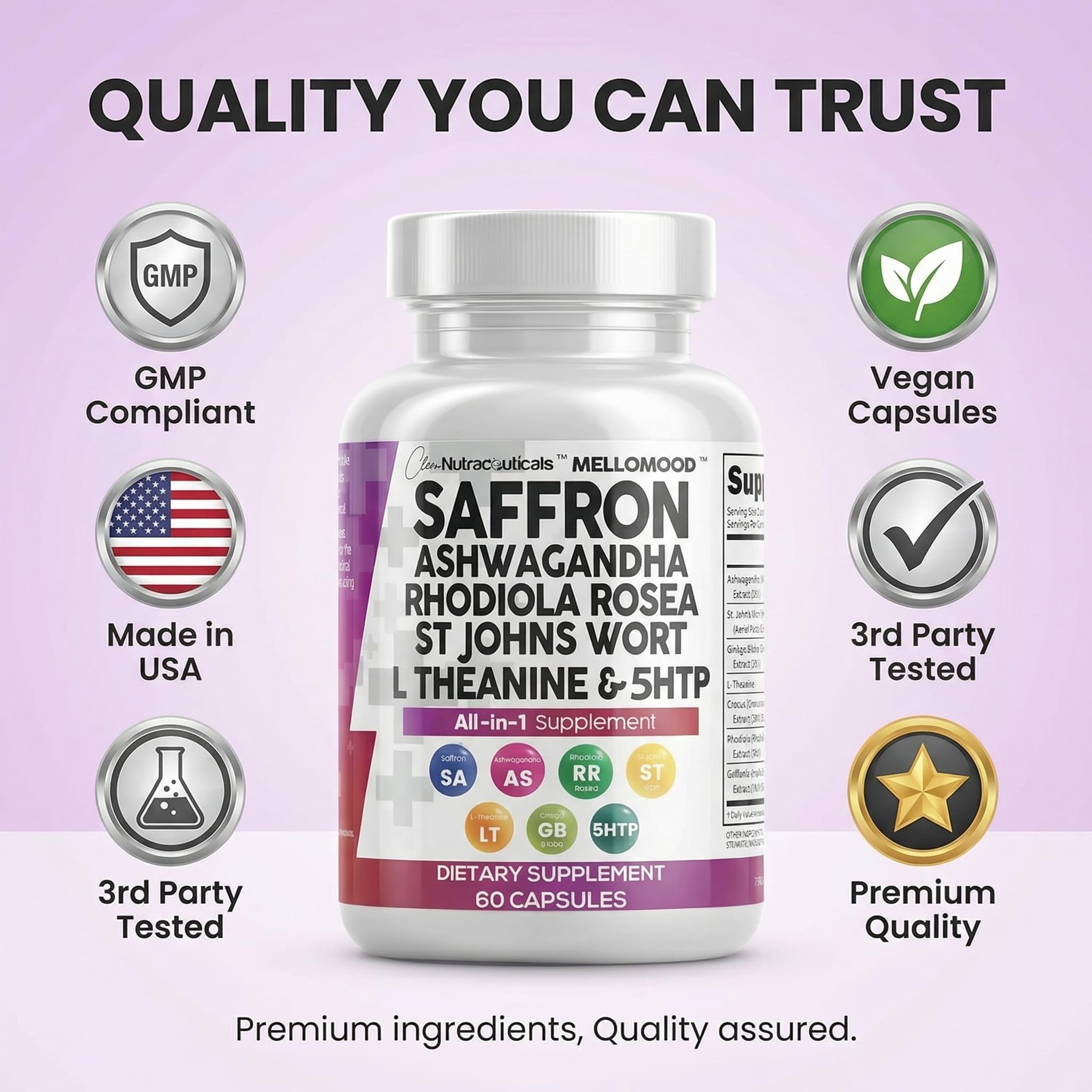 Product shot with natural light and Clean Nutraceuticals logo