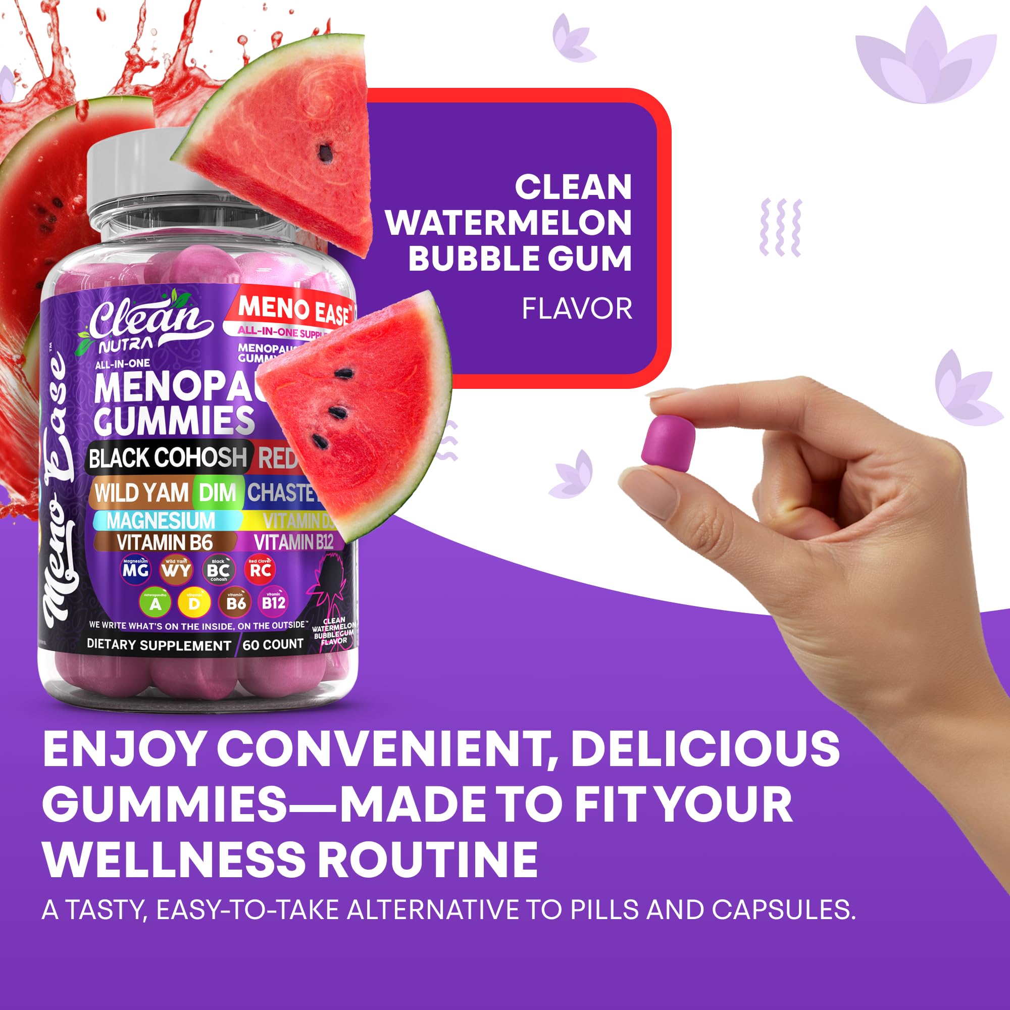 Clean Nutraceuticals Meno Ease Gummies for overall hormone balance support.