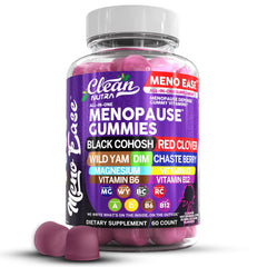 Clean Nutraceuticals Meno Ease Gummies with wild yam for daily wellness and balance.