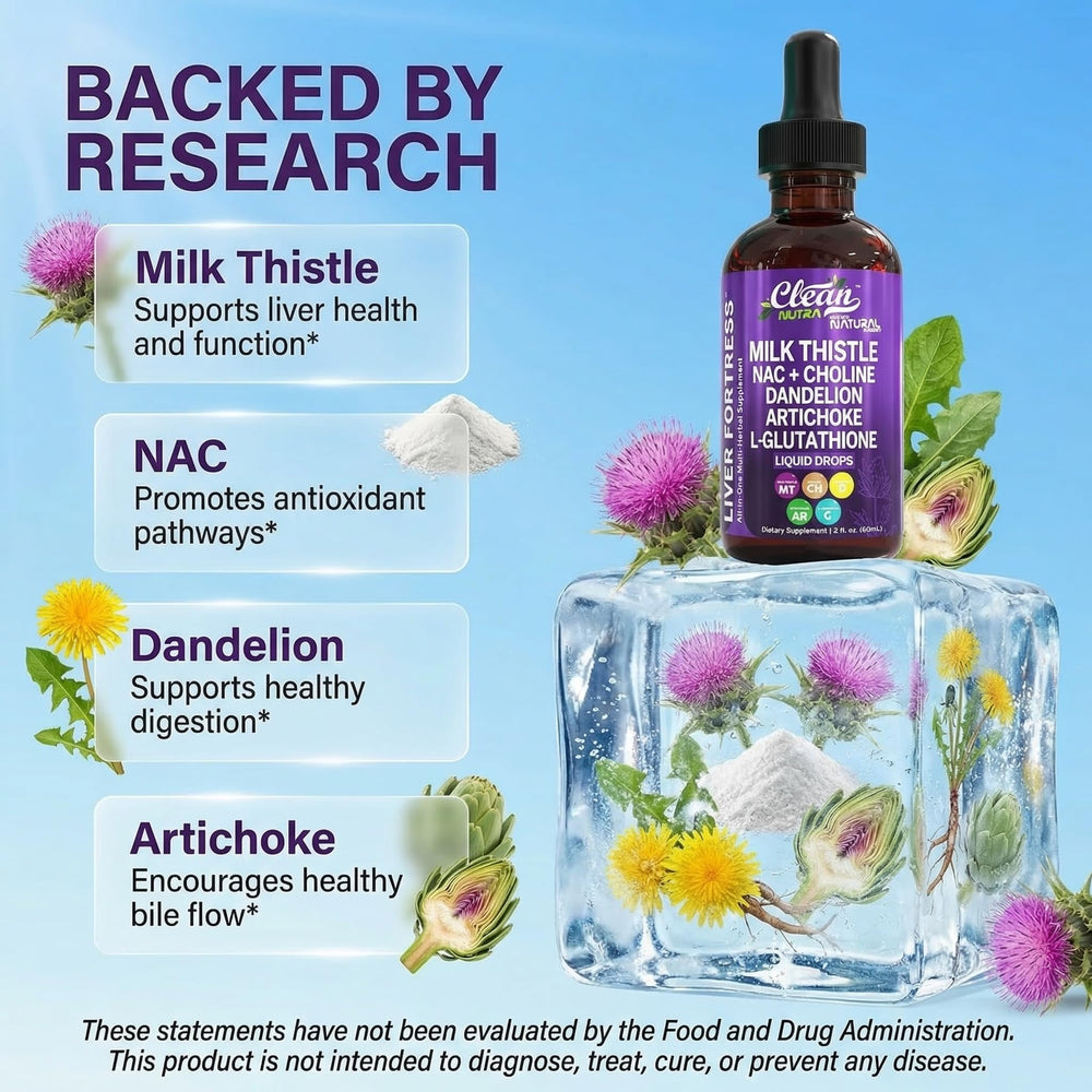 Clean Nutraceuticals milk thistle liquid supports liver health