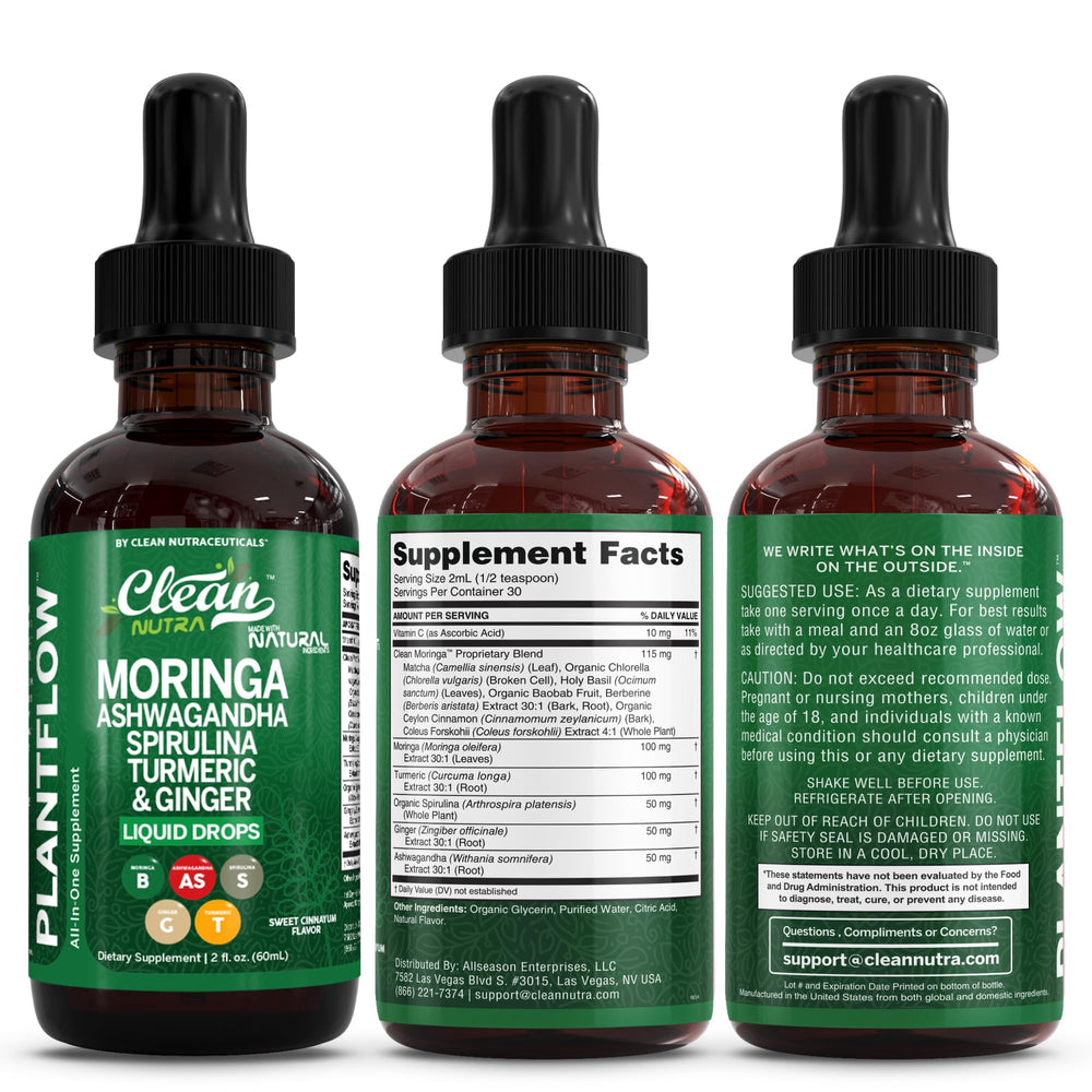 Clean Nutraceuticals Moringa Drops travel kit setup for on-the-go.