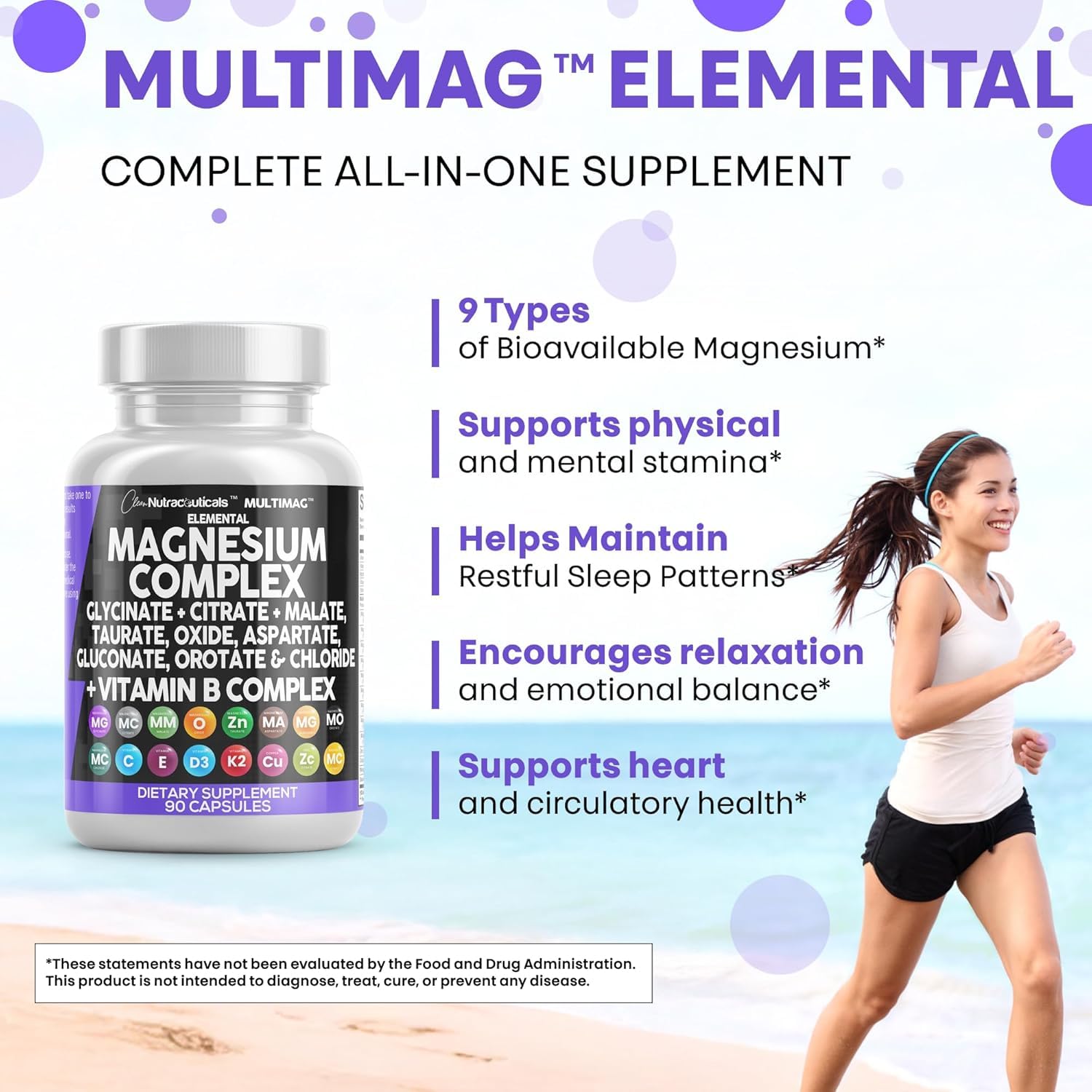 Clean Nutraceuticals MultiMag bottle with glass conveys convenient supplementation routine