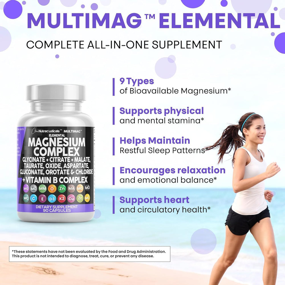 Clean Nutraceuticals MultiMag bottle with glass conveys convenient supplementation routine