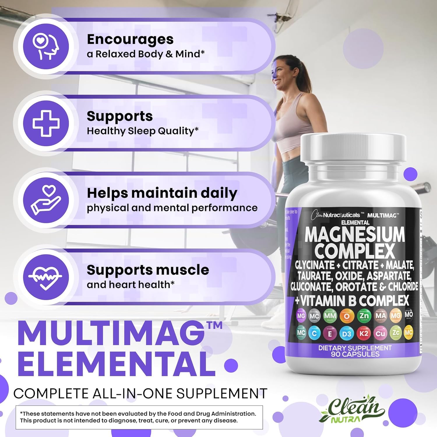 Clean Nutraceuticals MultiMag daily dosage image illustrating three capsules per serving