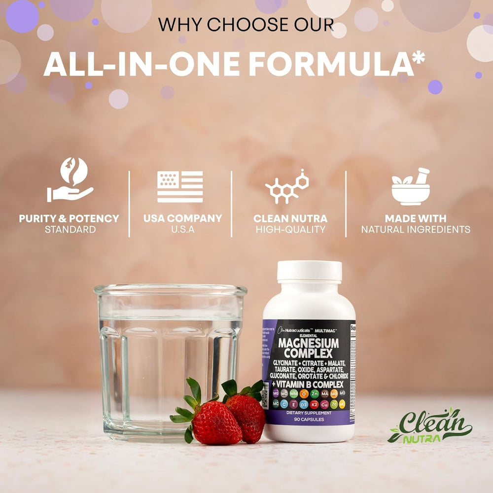 Clean Nutraceuticals MultiMag three-capsule serving demonstrating easy daily use