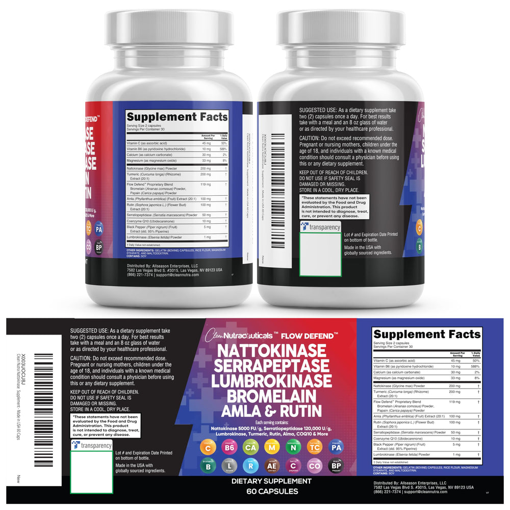 Clean Nutraceuticals packaging box emphasizes brand quality and product range.
