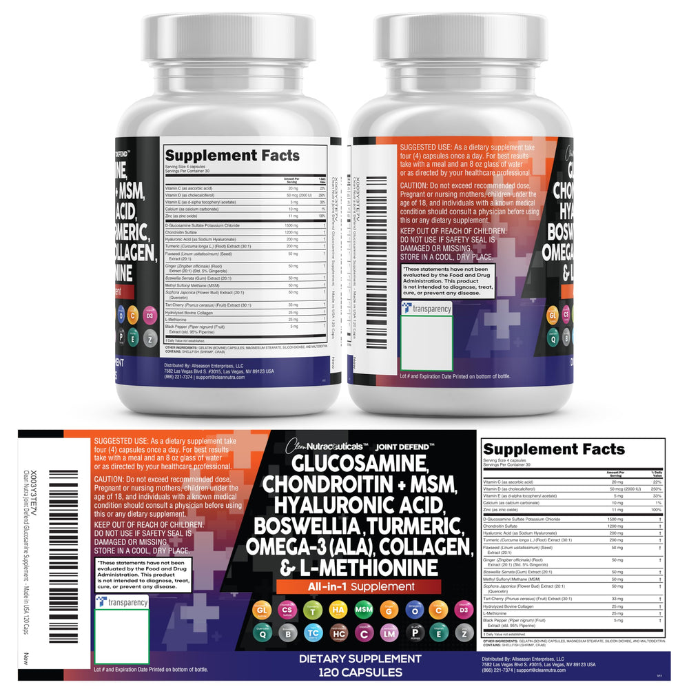 Premium packaging of Clean Nutraceuticals Joint Defend for daily use