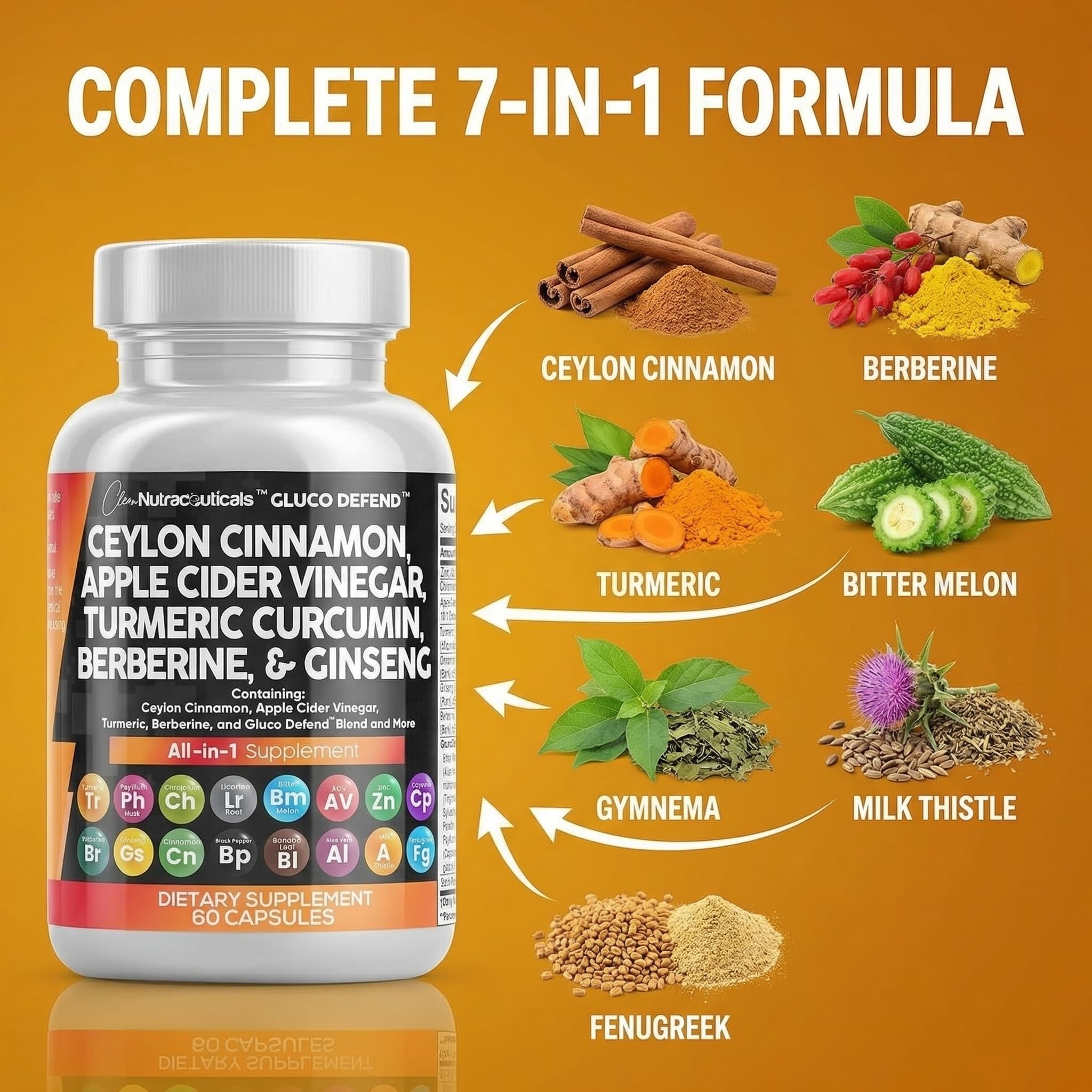 Panax ginseng capsules in bottle suggesting daily energy and focus.