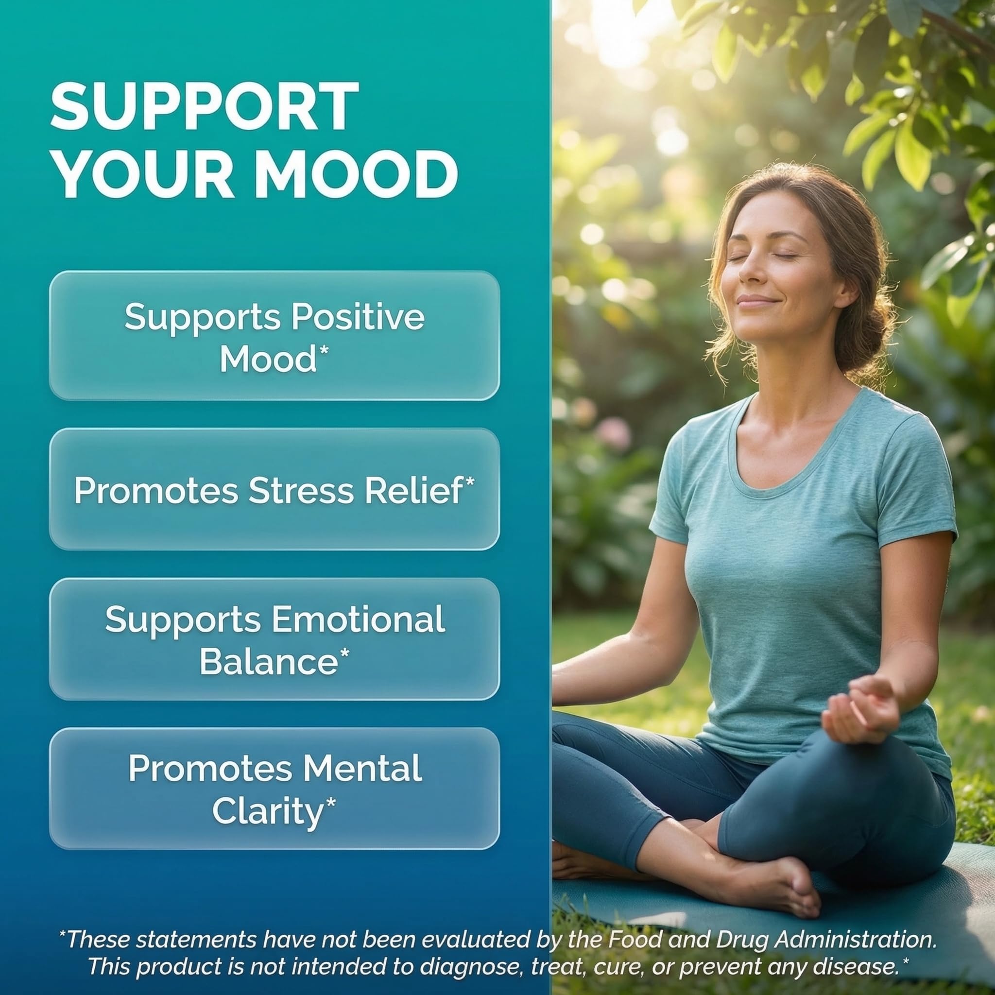 Clean Nutraceuticals Positeava capsules close-up for daily mood support.