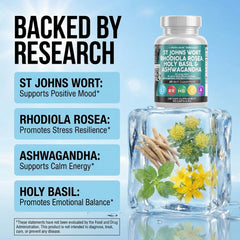Clean Nutraceuticals Positeava St John's Wort blend highlights herbal mood support.