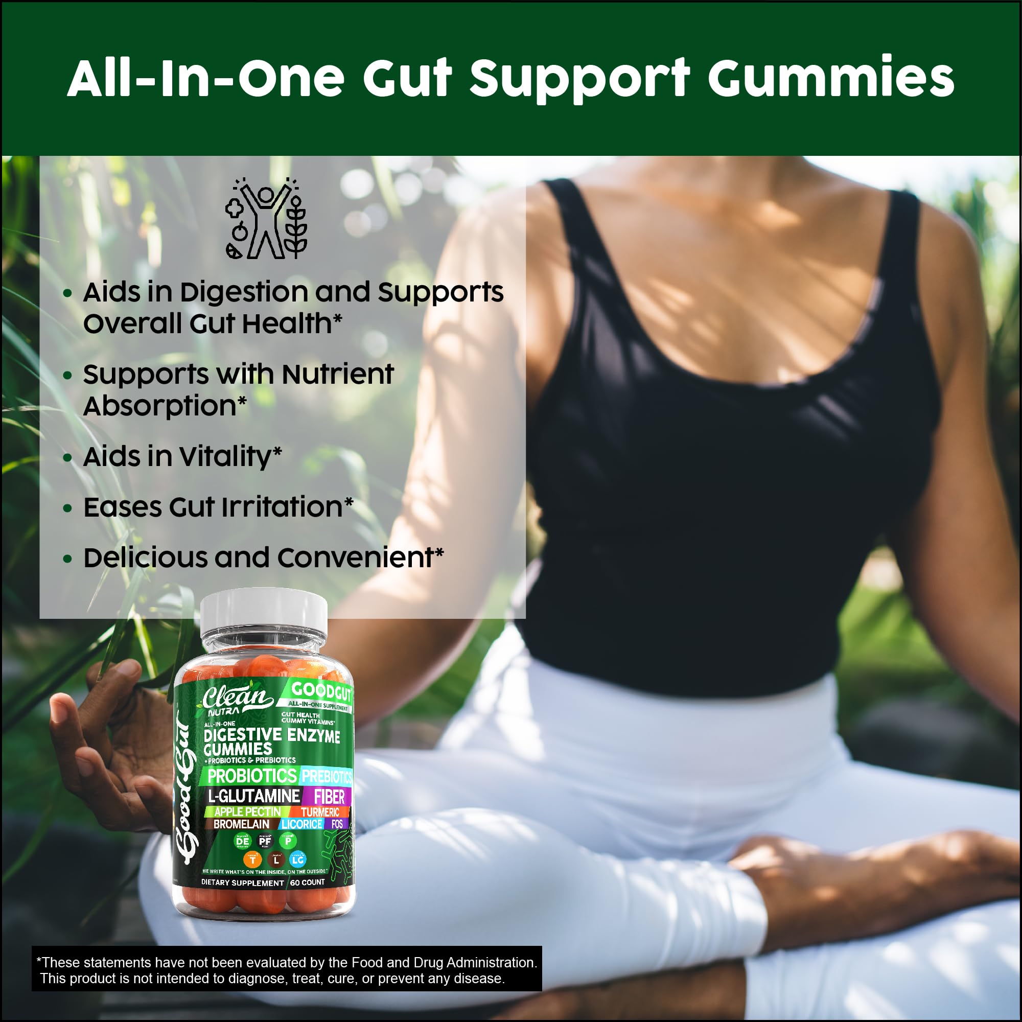 Clean Nutraceuticals Prebiotic Fiber Gummies highlight fiber for digestive regularity.