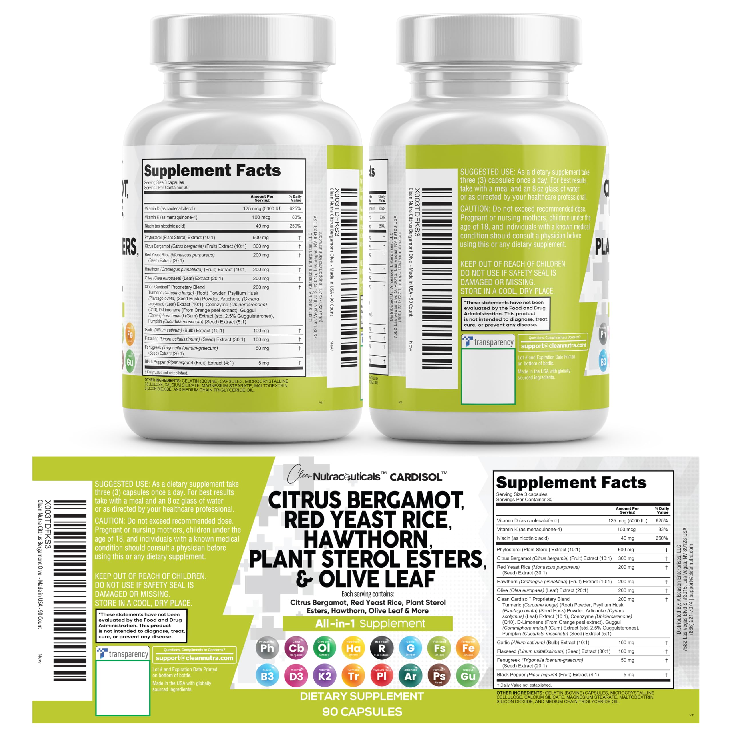 Clean Nutraceuticals quality assurance seal on product packaging