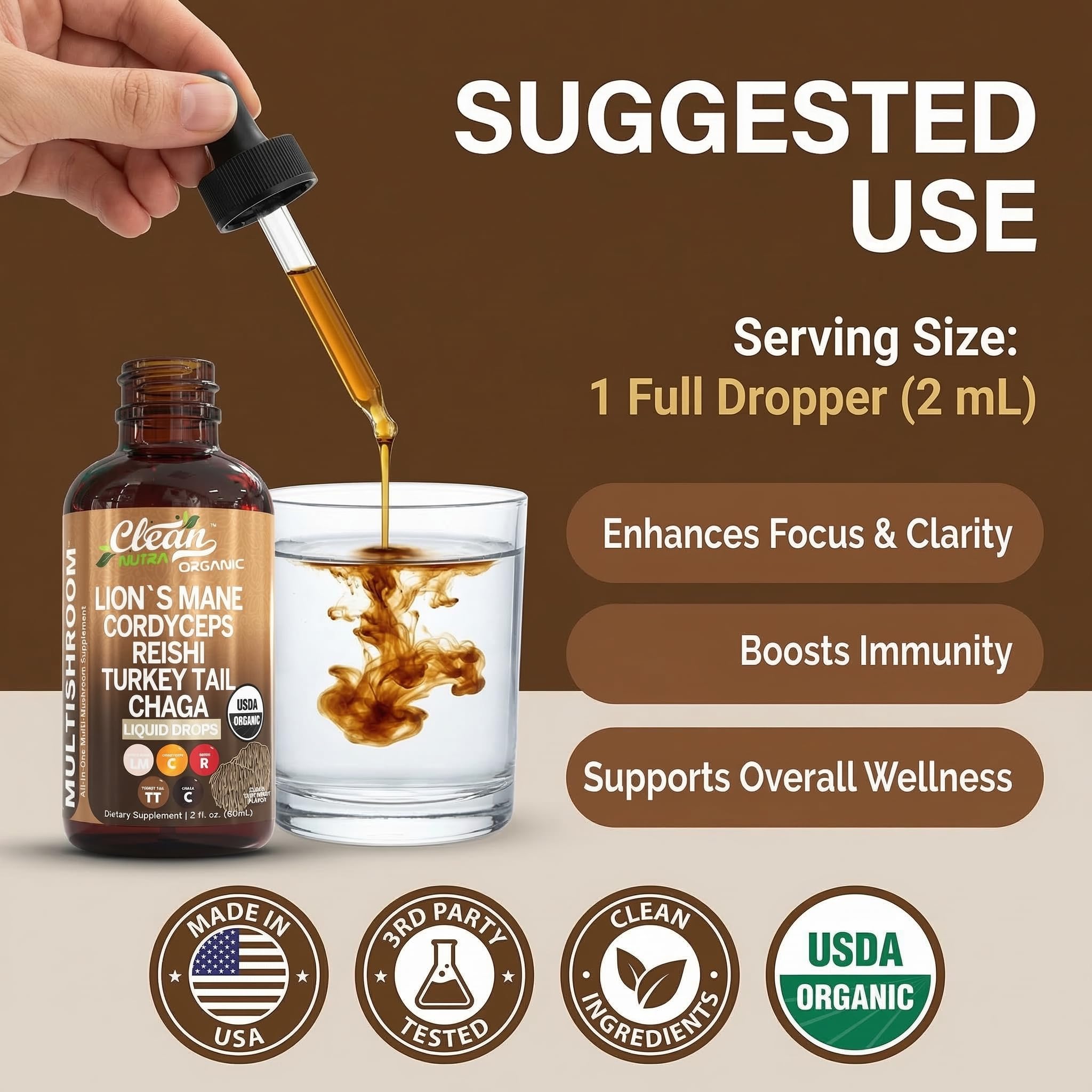 Clean Nutraceuticals reishi mushroom powder supports skin hydration