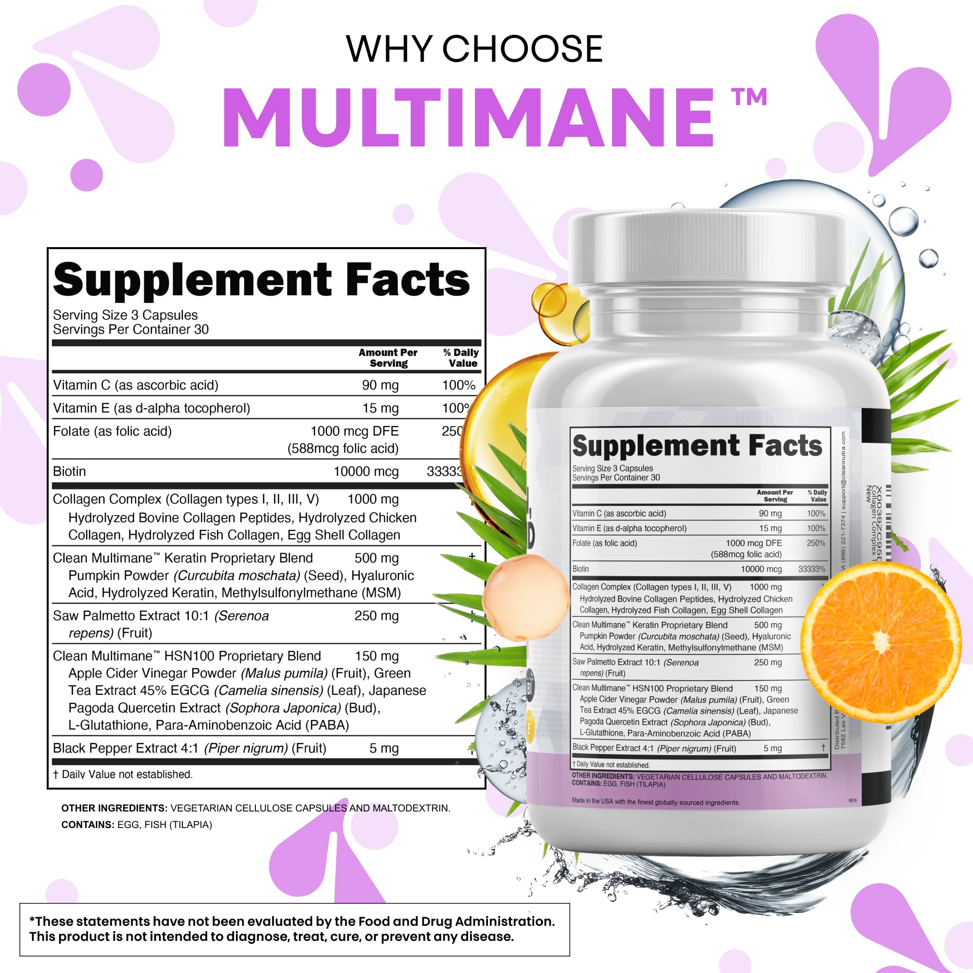 Clean Nutraceuticals saw palmetto dht-blocker capsules for balanced hair health.